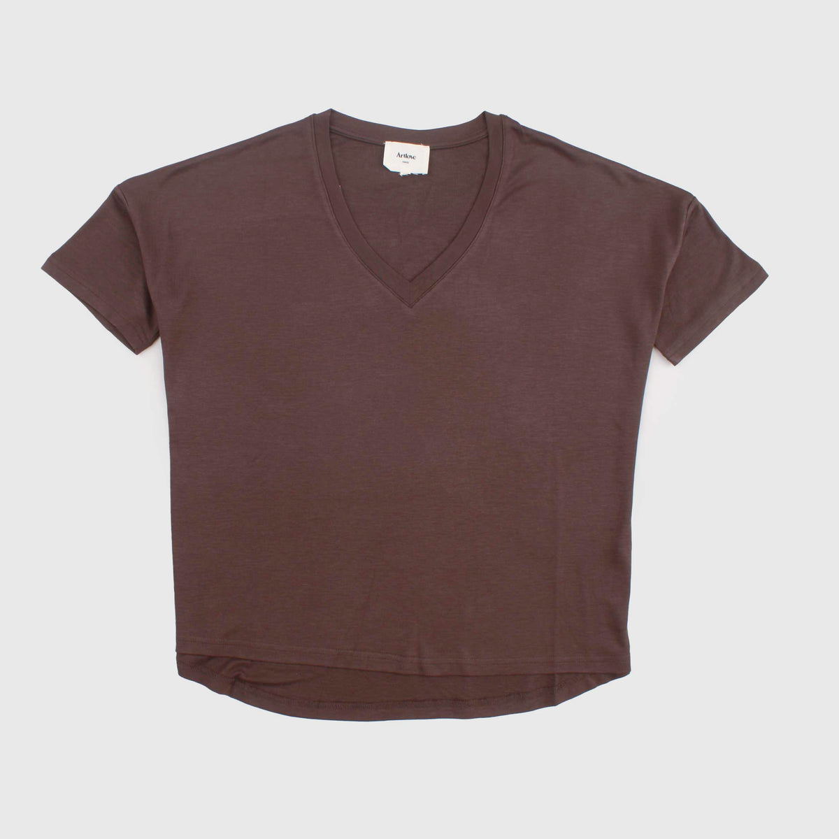 T-shirt Maraura Marrone in Tencel per Donna by ARTLOVE