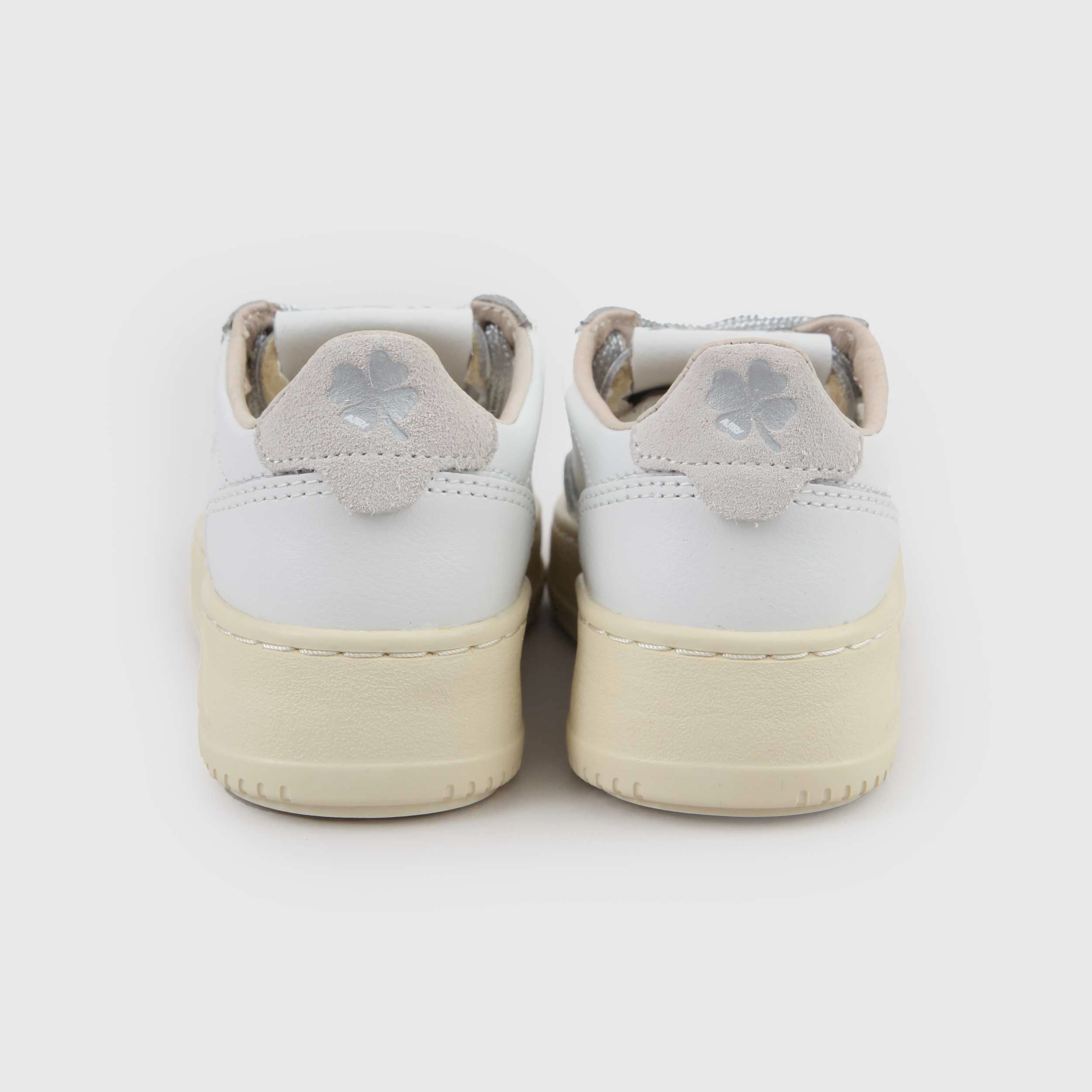 Sneakers Medalist Low Bianco e Beige Firmata AUTRY