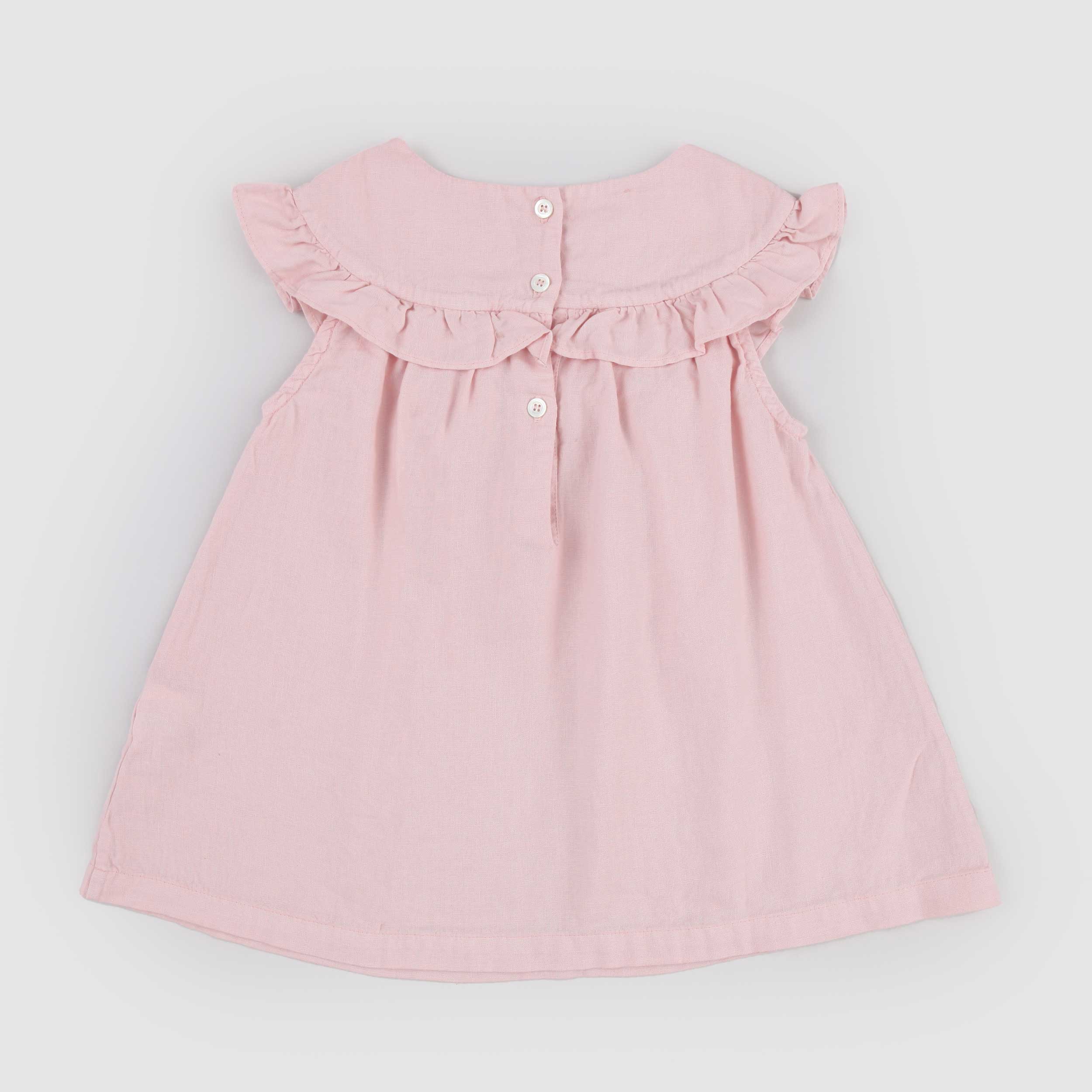 Abito Rosa con Collo Tondo Firmato BABE AND TESS