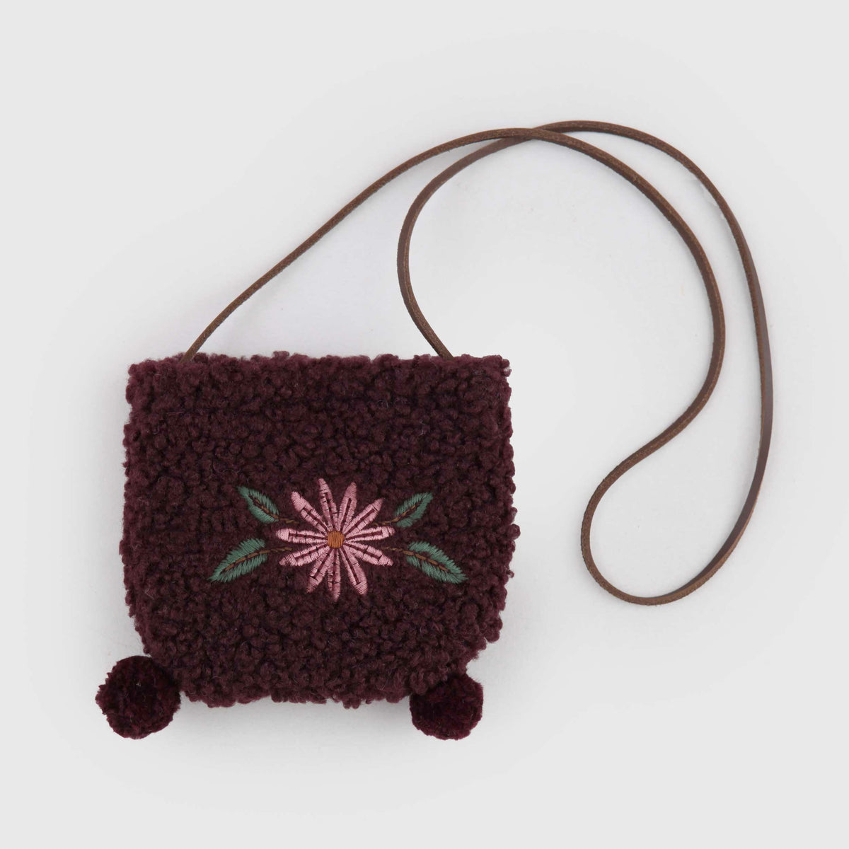 Borsetta a Tracolla in Teddy Bordeaux per Bambina by BABE AND TESS