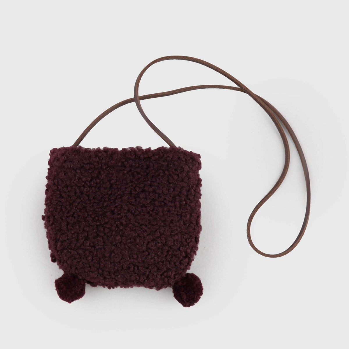 Borsetta a Tracolla in Teddy Bordeaux per Bambina by BABE AND TESS