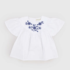 BABE AND TESS White and Blue Tunic