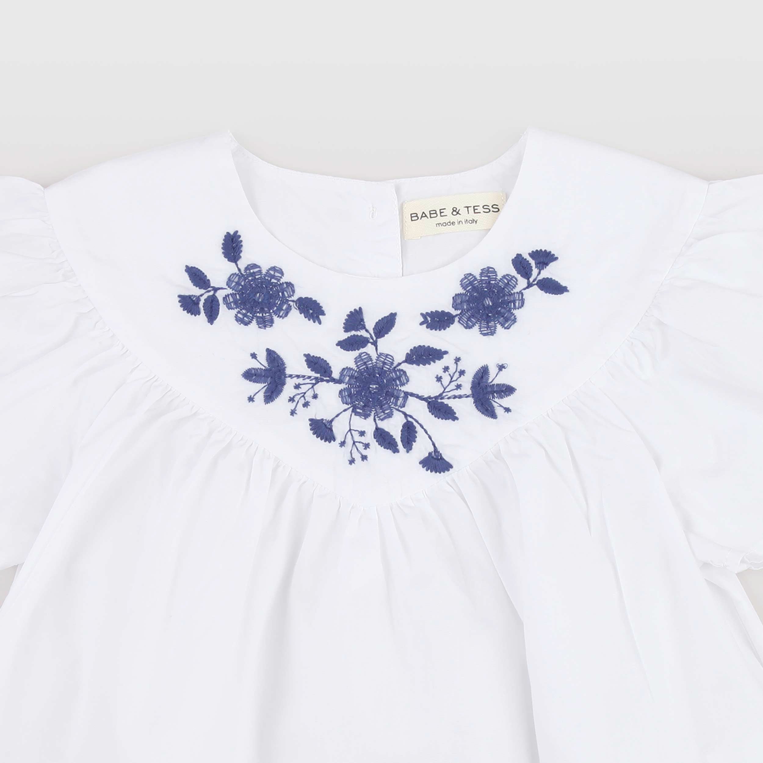 BABE AND TESS White and Blue Tunic