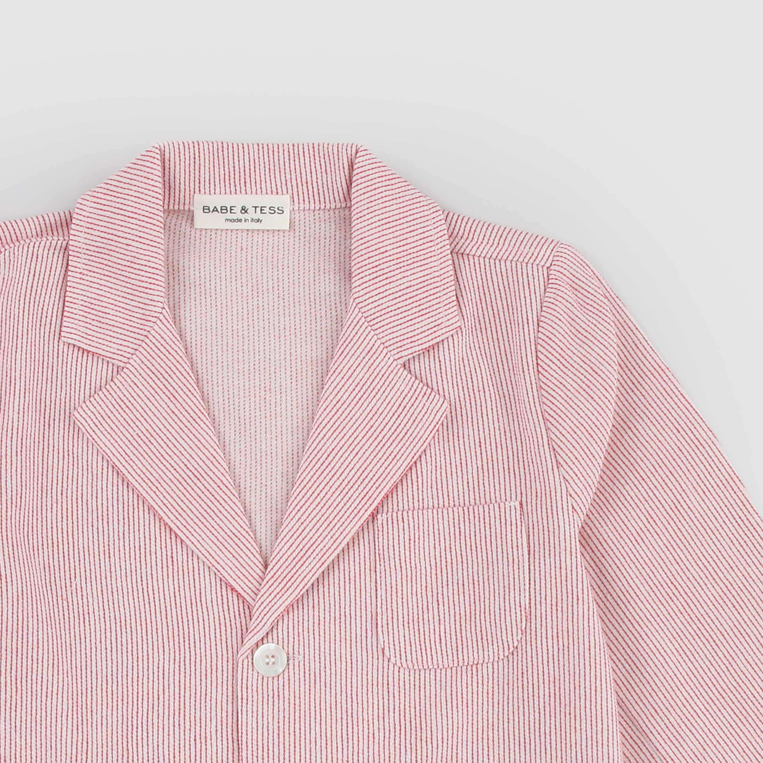 BABE AND TESS Red and White Striped Jacket