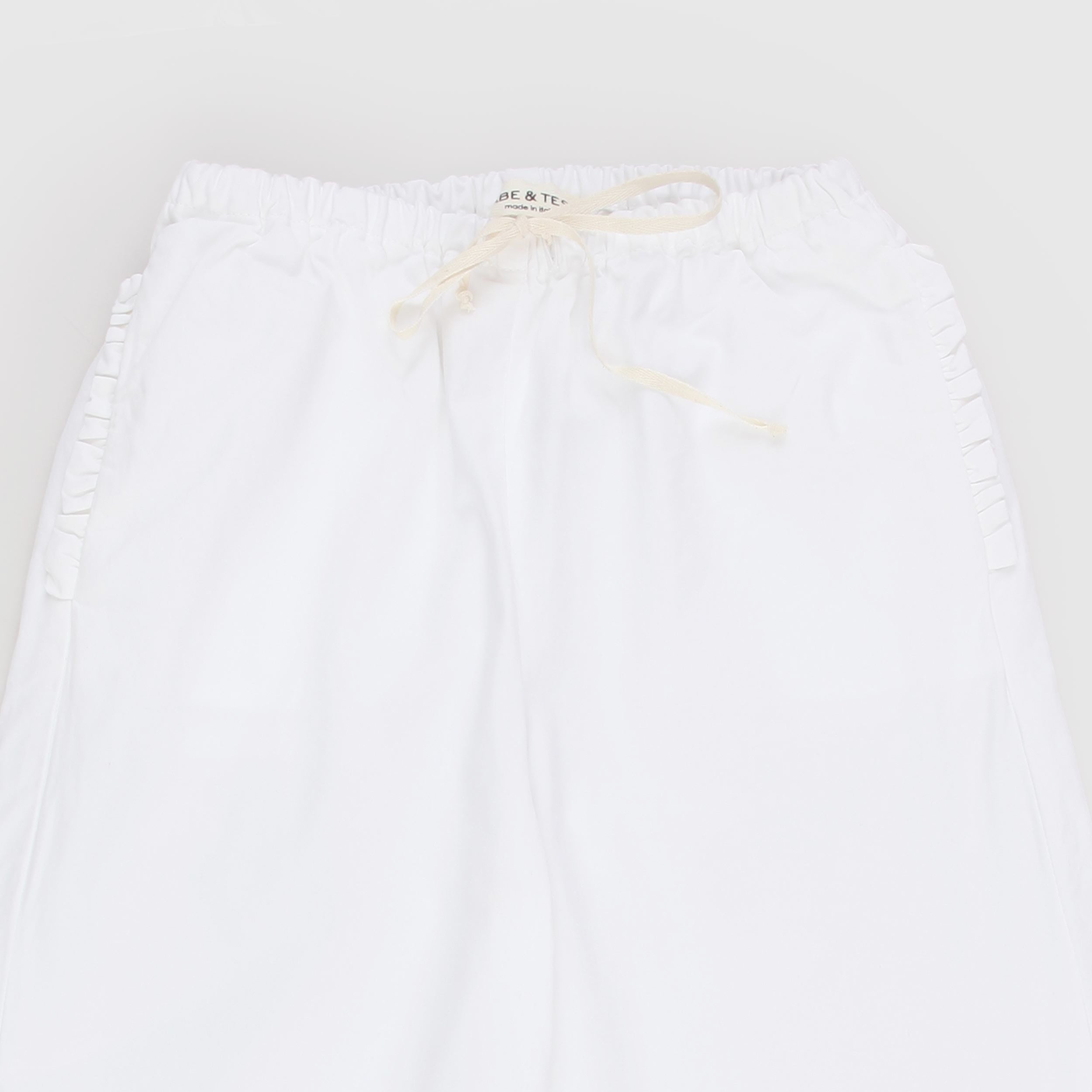 Pantalone Bianco Rifinito con Rouge Firmato BABE AND TESS