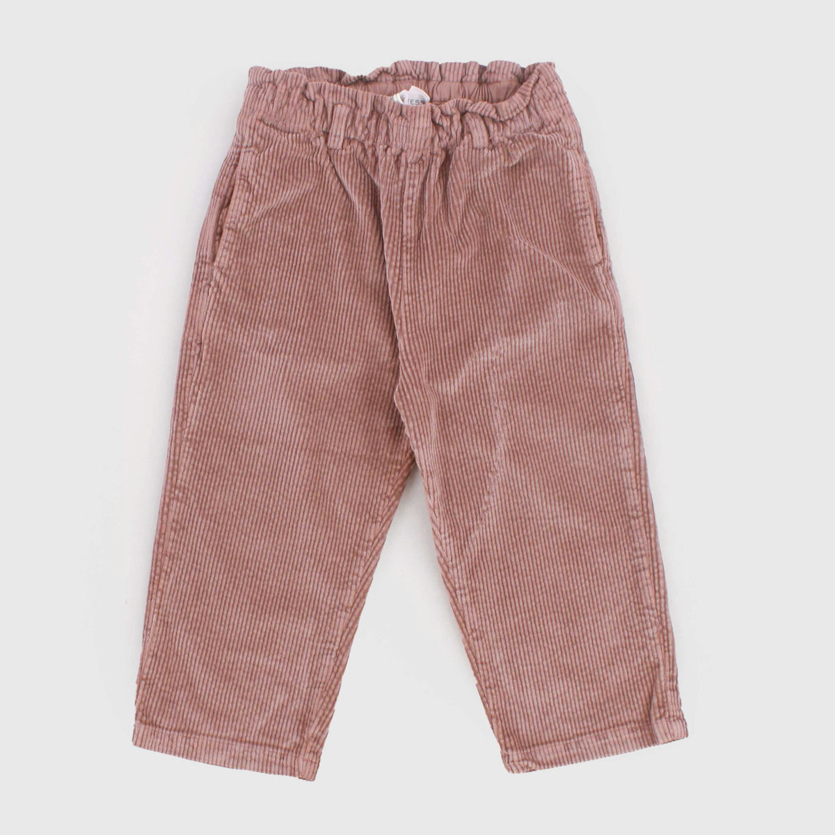 Antique Pink Velvet Trousers for Girls by BABE AND TESS