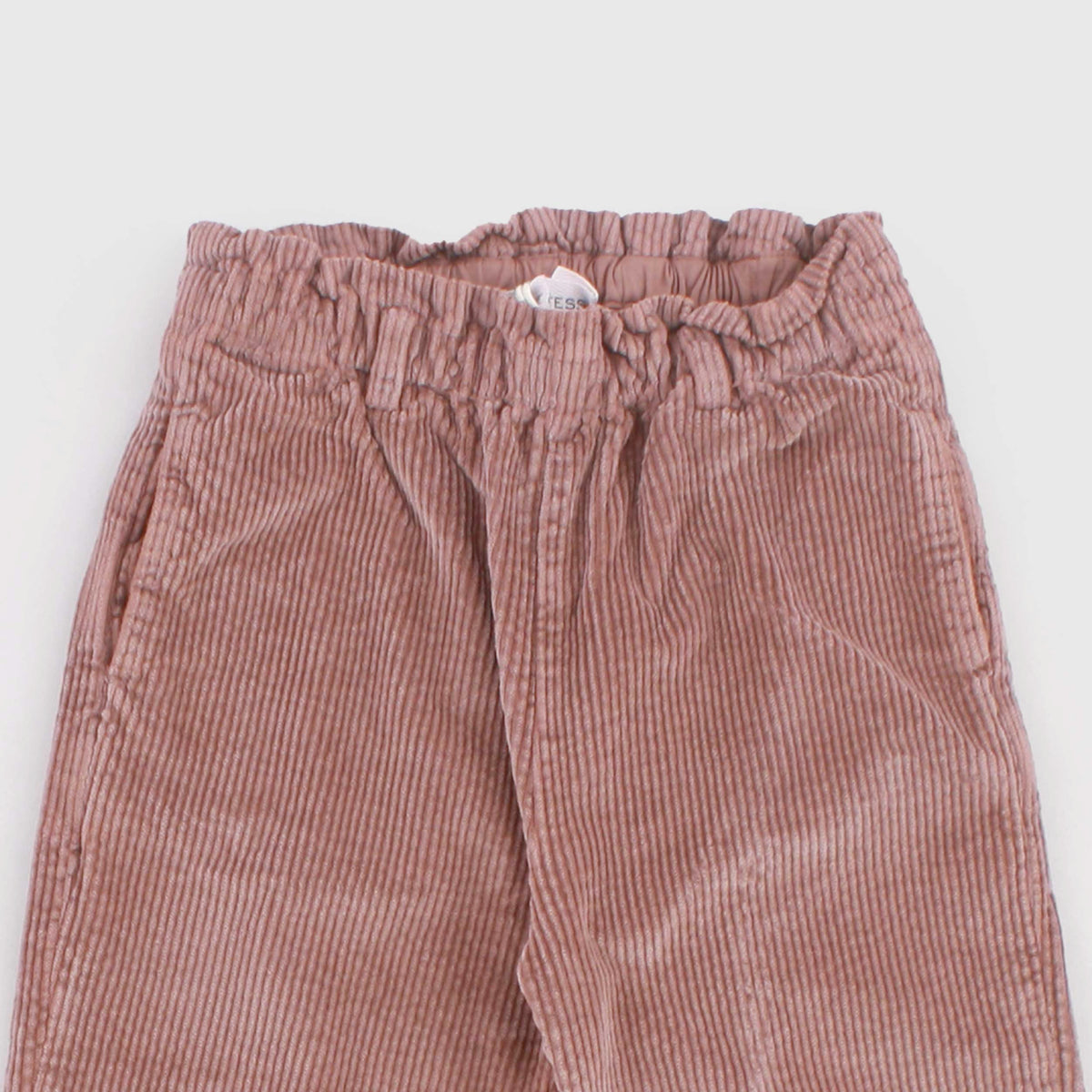 Antique Pink Velvet Trousers for Girls by BABE AND TESS