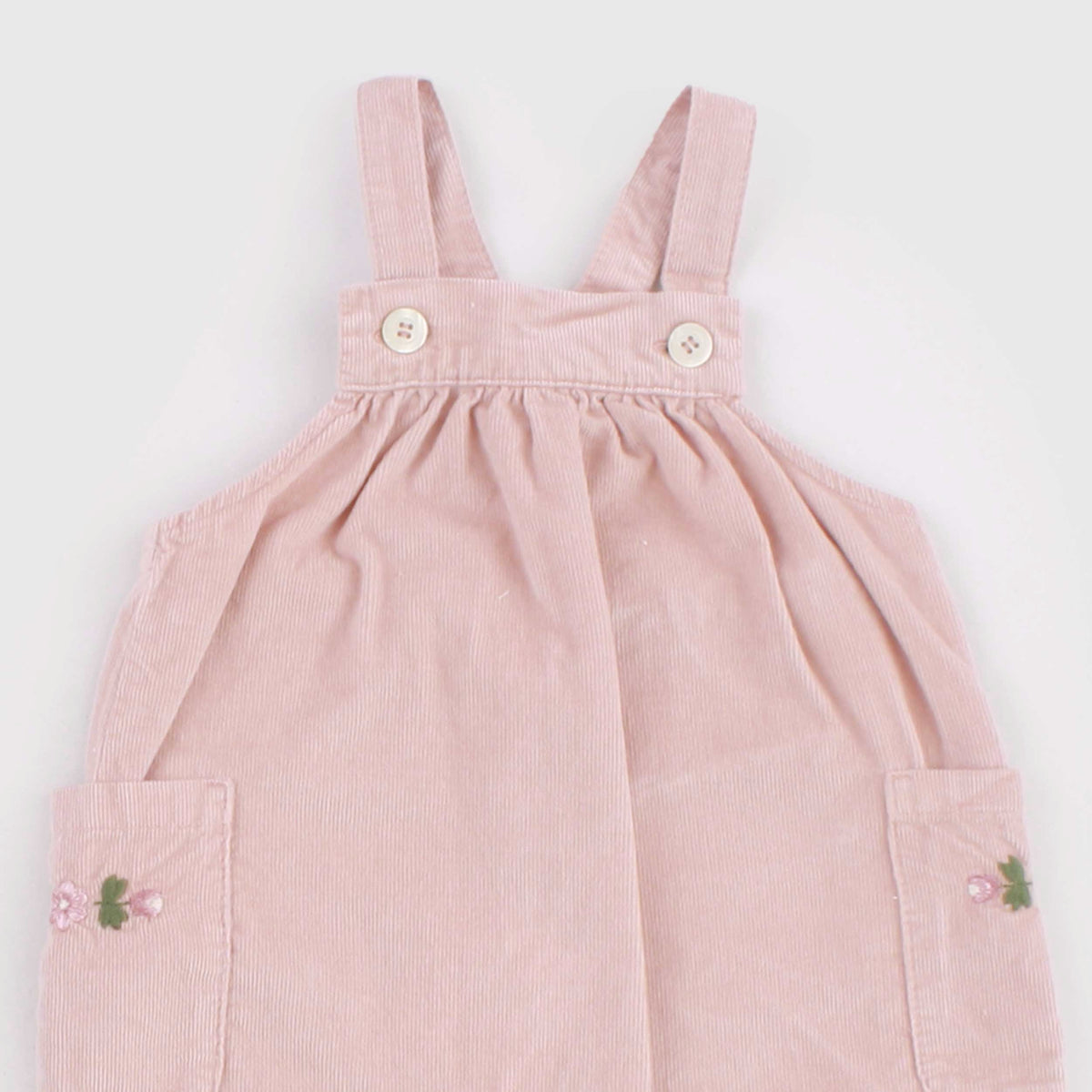 Antique Pink Velvet Dungarees for Newborns by BABE AND TESS