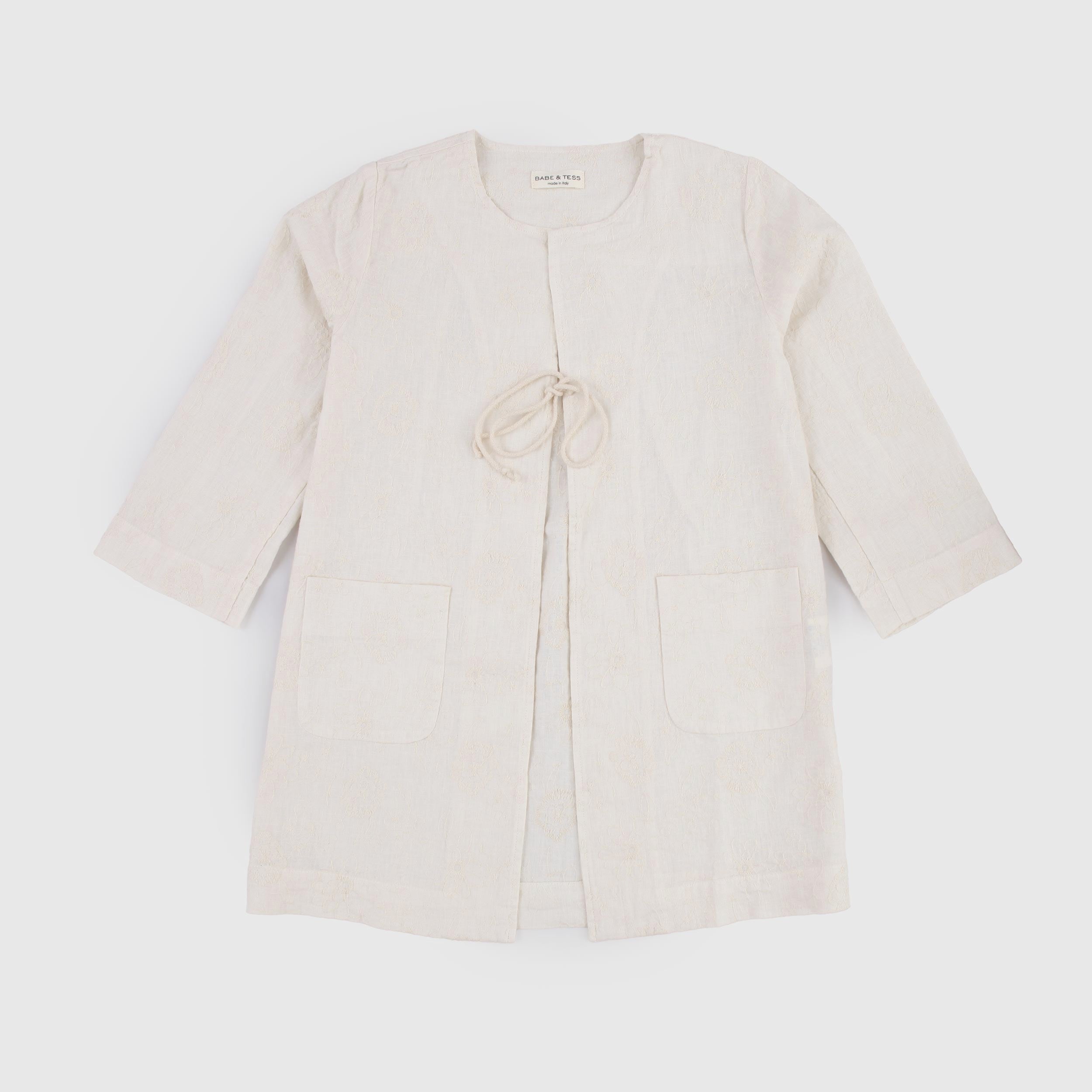 Abito Beige con Tessuto Ricamato Firmato BABE AND TESS