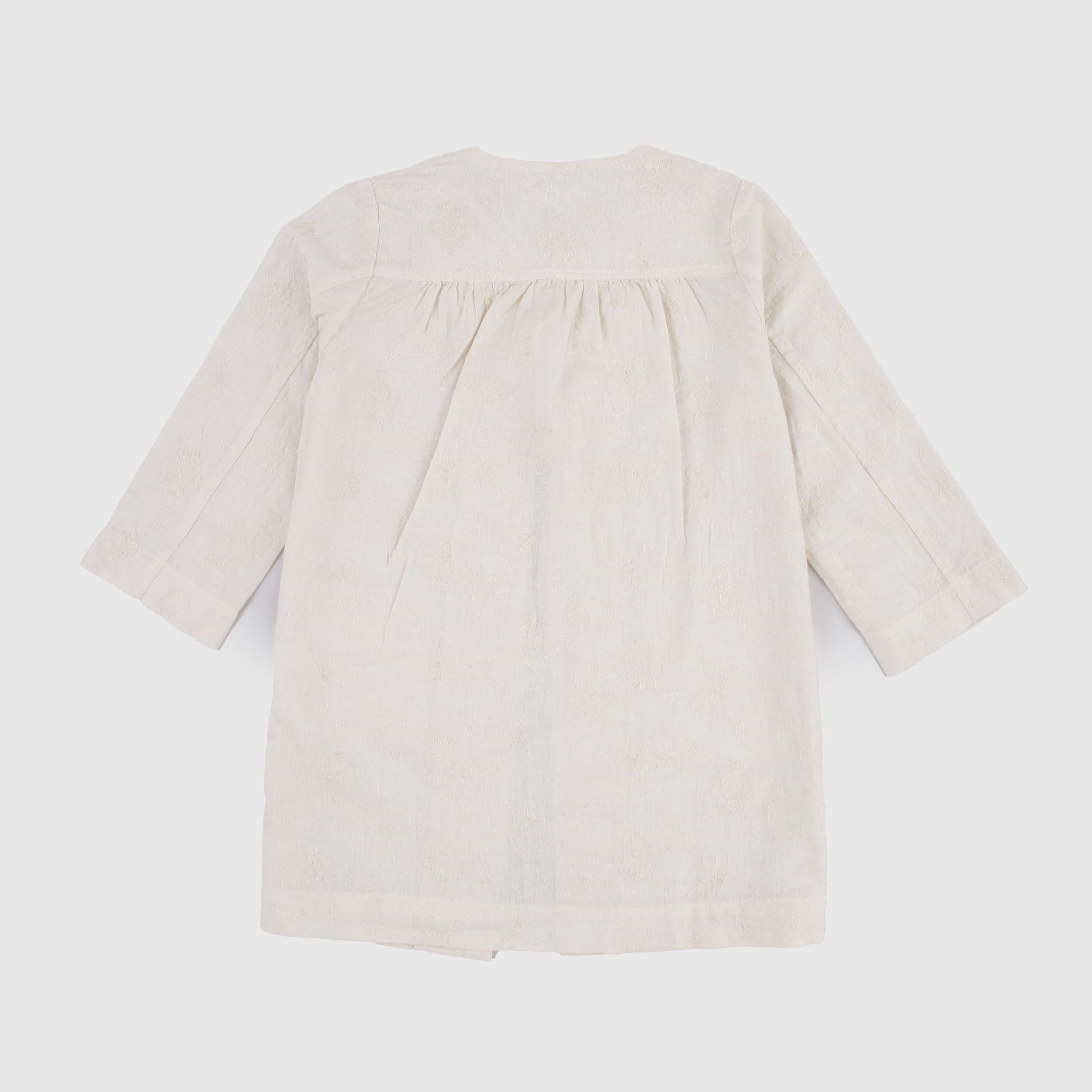 Abito Beige con Tessuto Ricamato Firmato BABE AND TESS