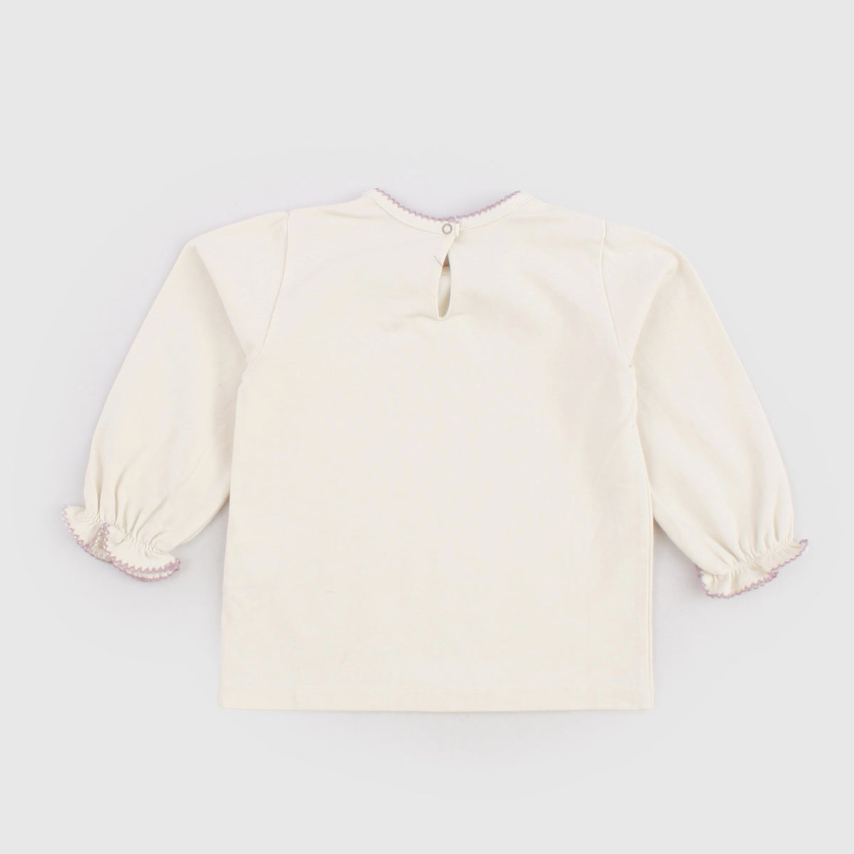 Cream Color T-Shirt for Girls by BABE AND TESS