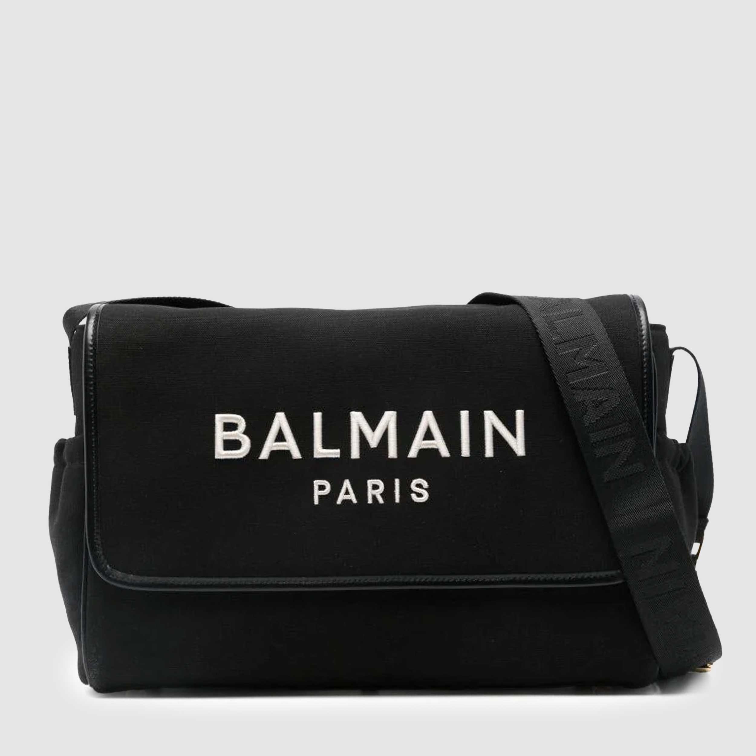 Borsa Fasciatoio Nera per Neonati Firmata BALMAIN