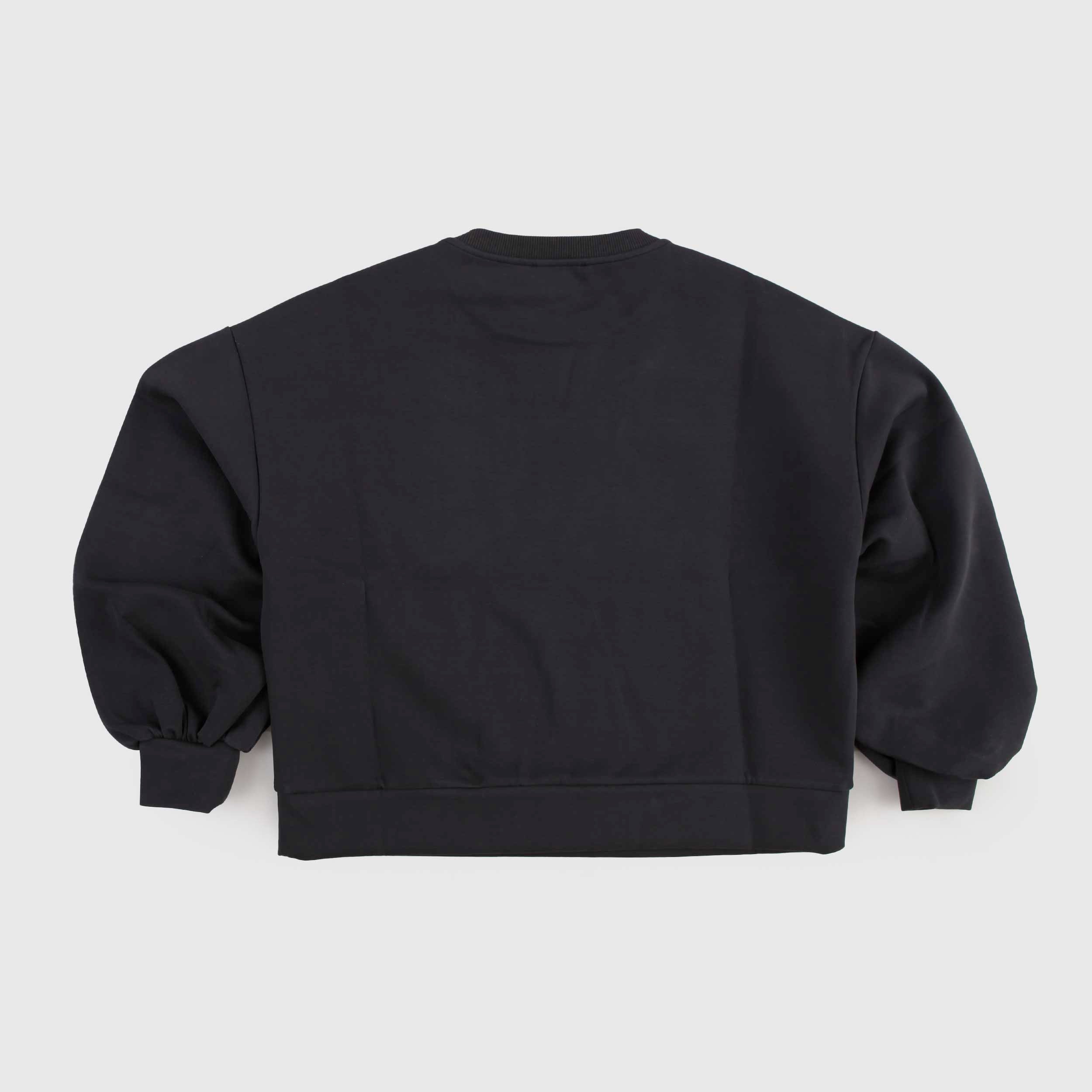 Anthracite Crew Neck Sweatshirt for Girl Signed BALMAIN