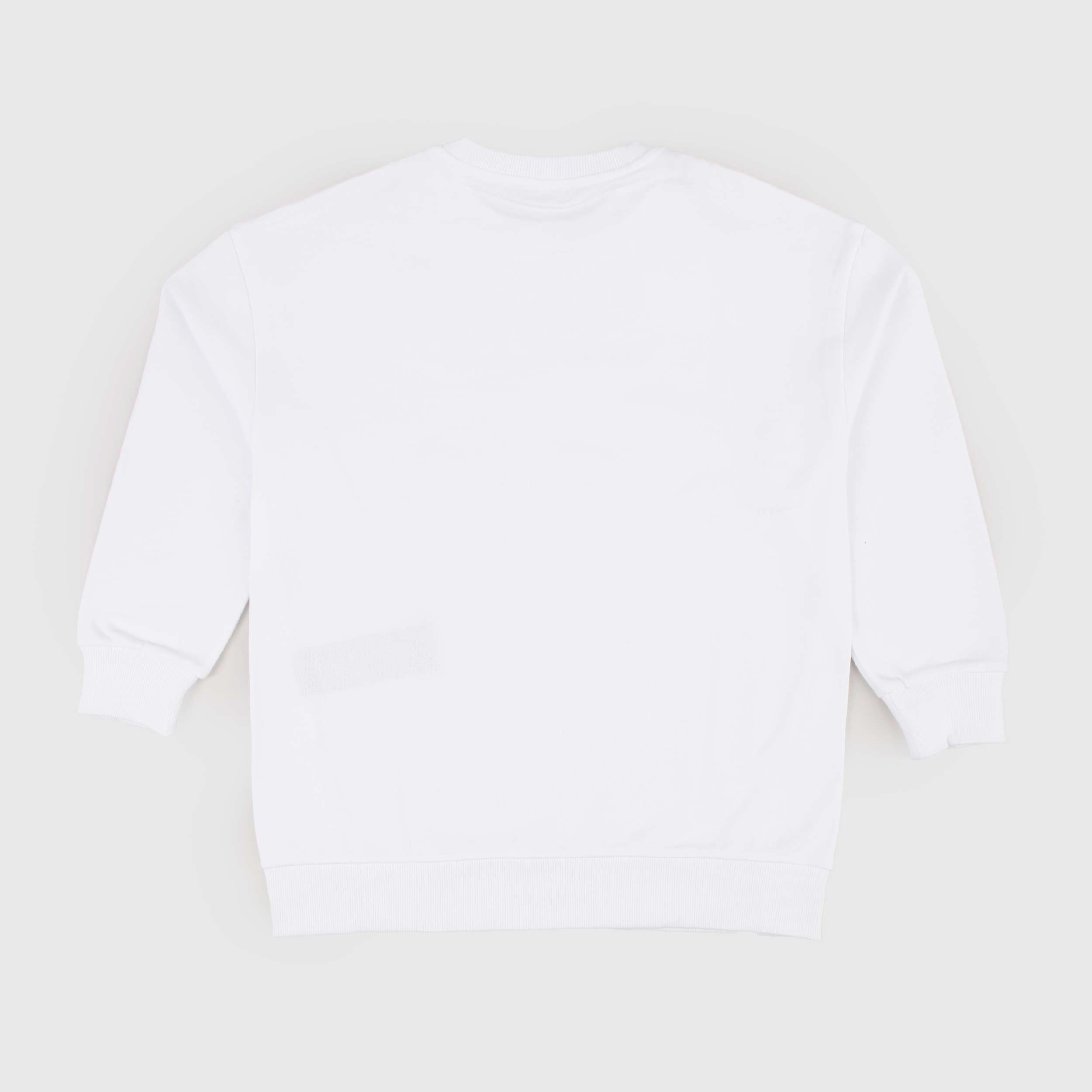 Felpa Bianca con Logo in Contrasto Firmata BALMAIN