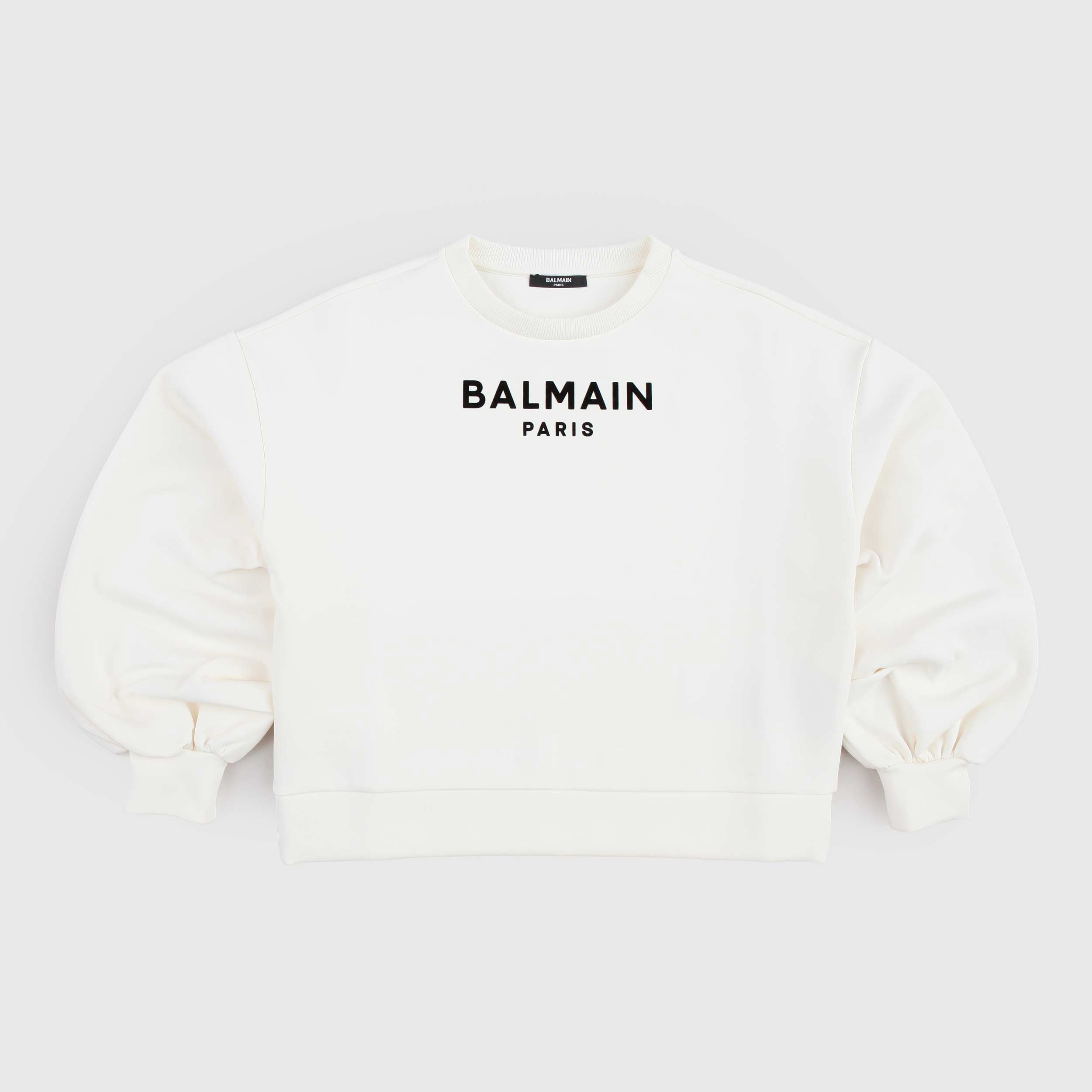 Jersey Choker Milk Sweatshirt for Girl By BALMAIN
