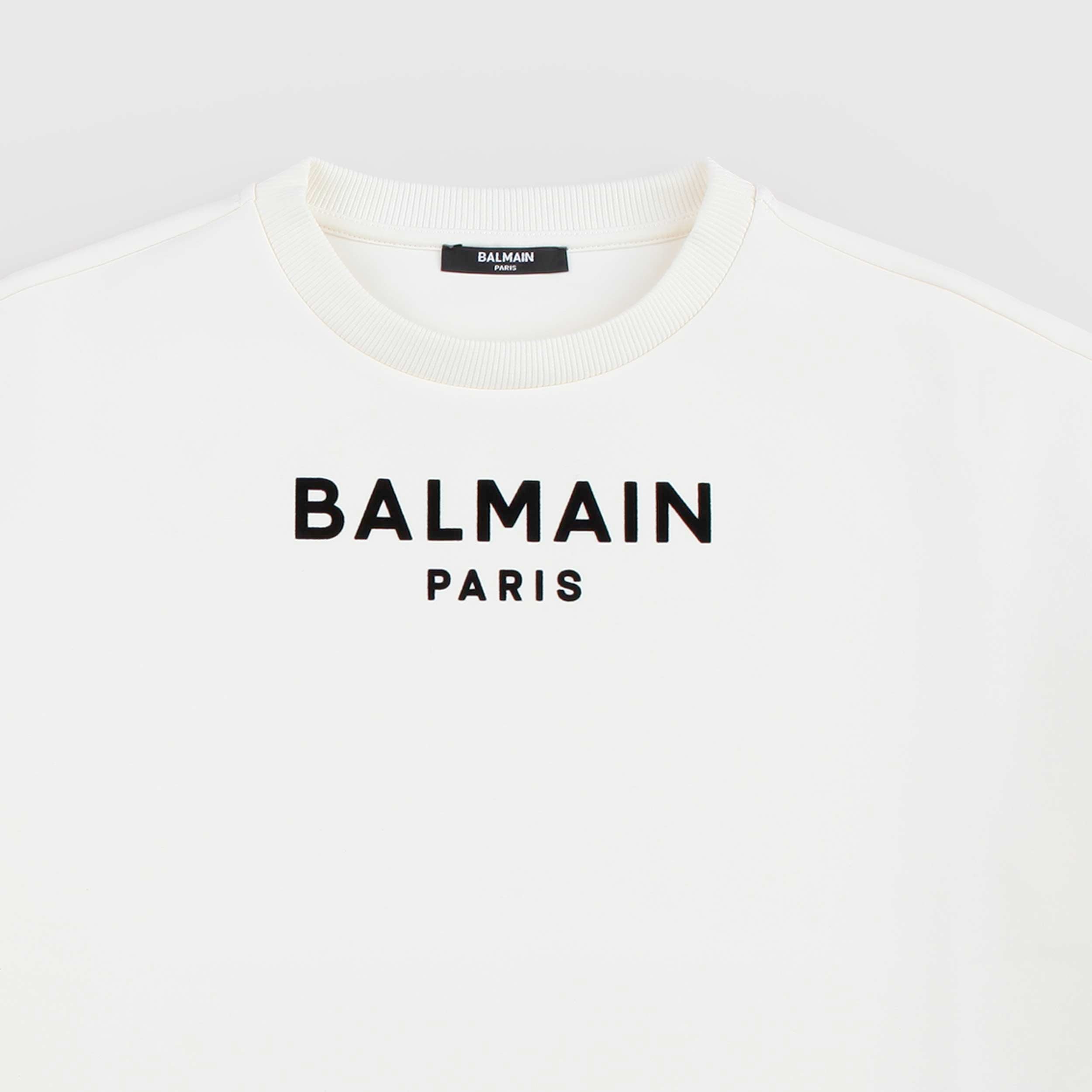 Jersey Choker Milk Sweatshirt for Girl By BALMAIN