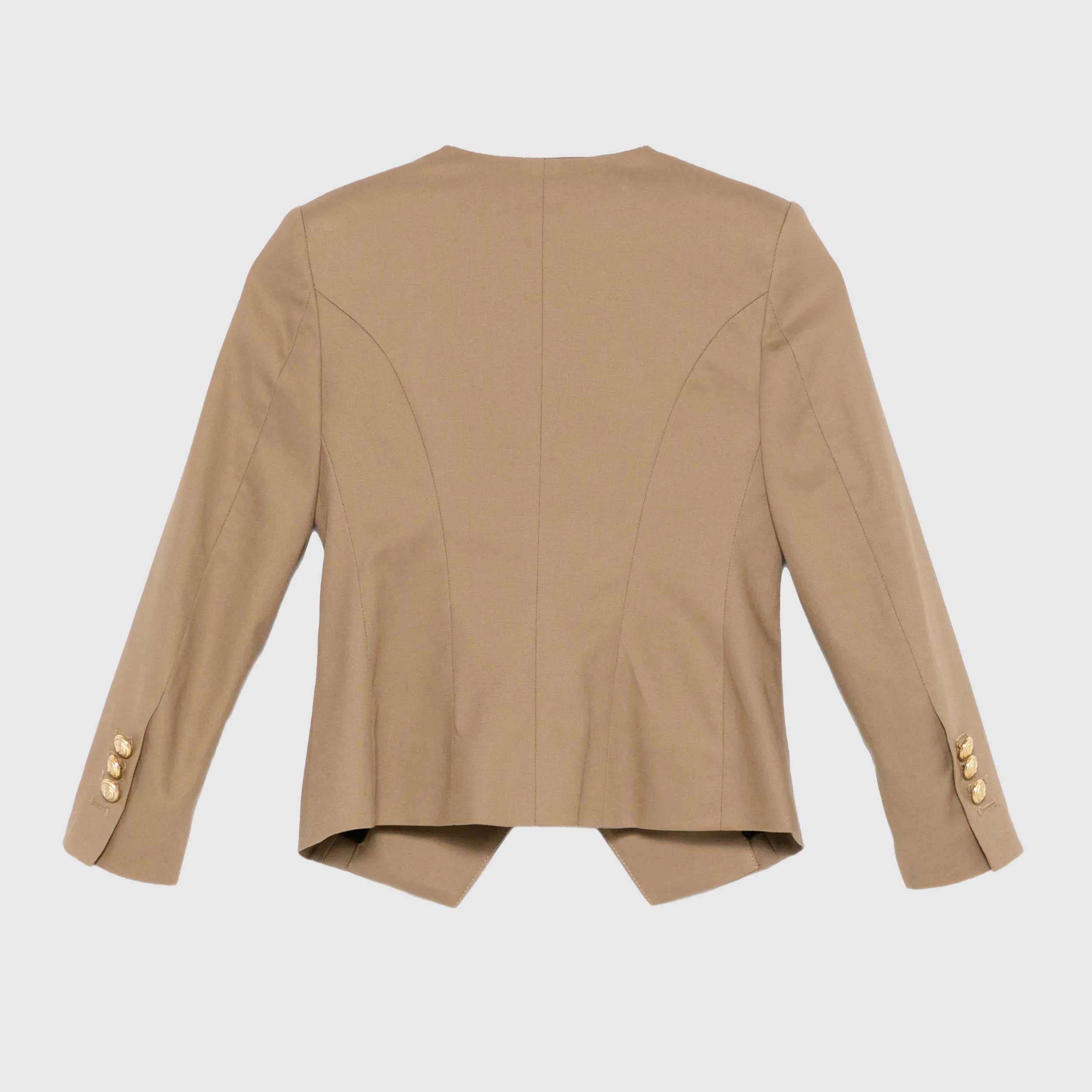 Giacca Color Bronzo con Bottoni Oro Firmata BALMAIN