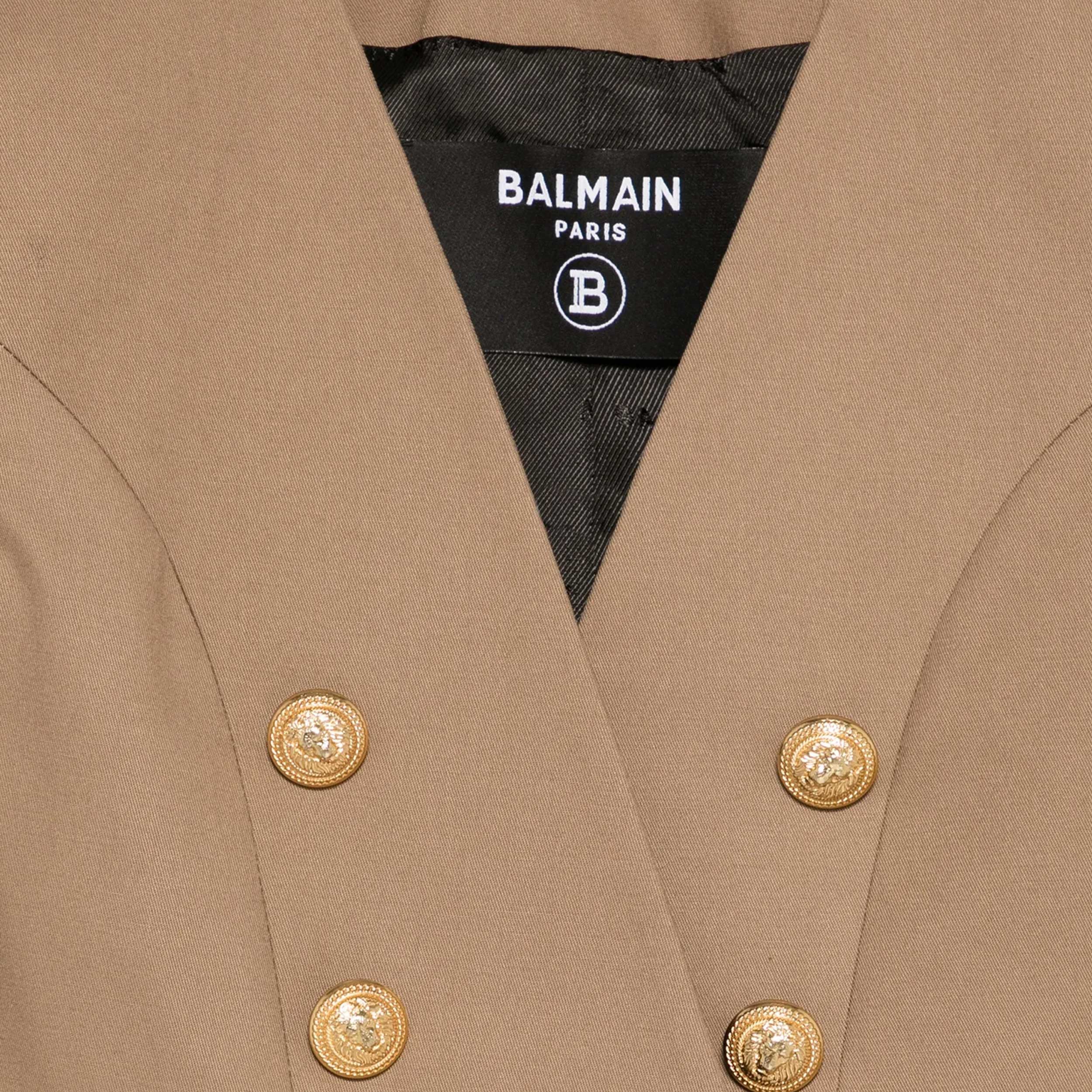 BALMAIN Bronze Jacket with Gold Buttons