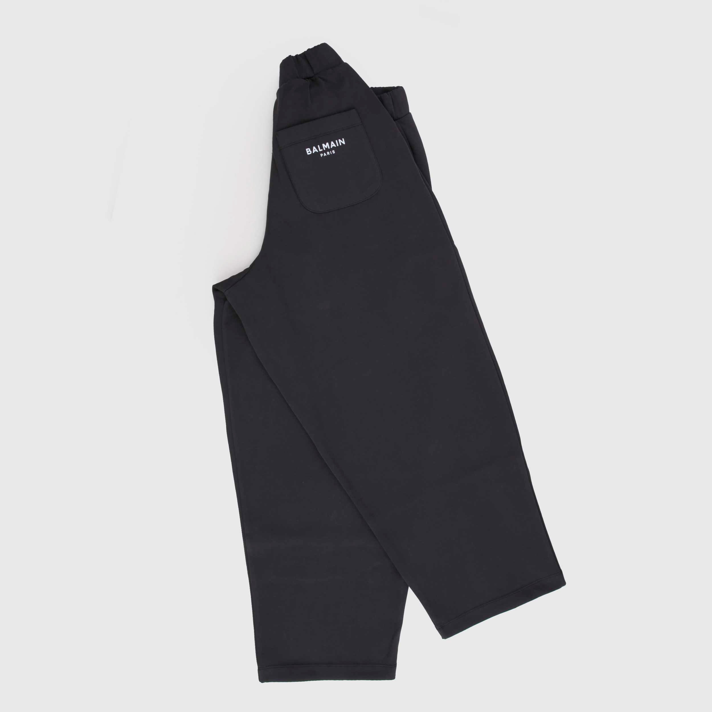 Anthracite Trousers with Elastic Waist for Girls By BALMAIN