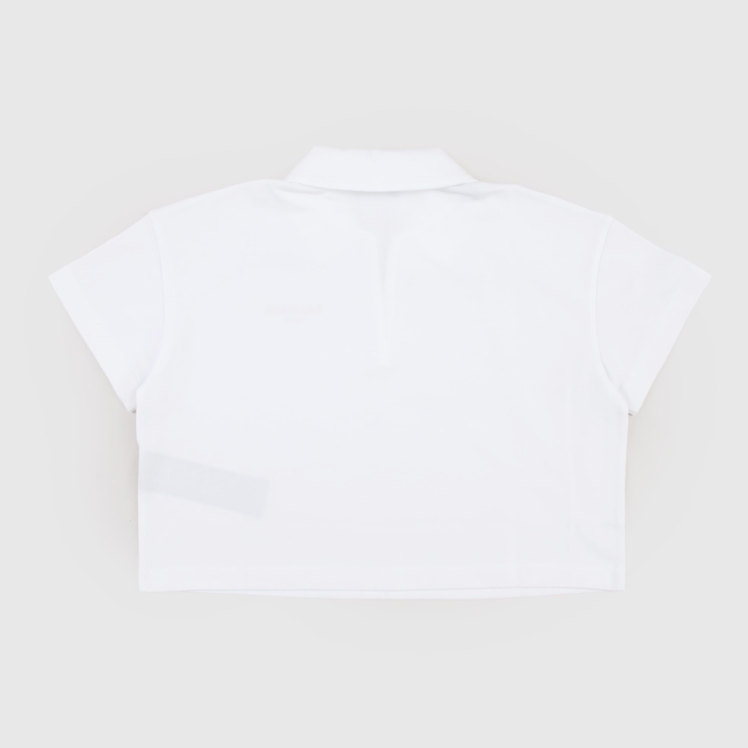 White Polo Shirt in Smooth Fabric by BALMAIN