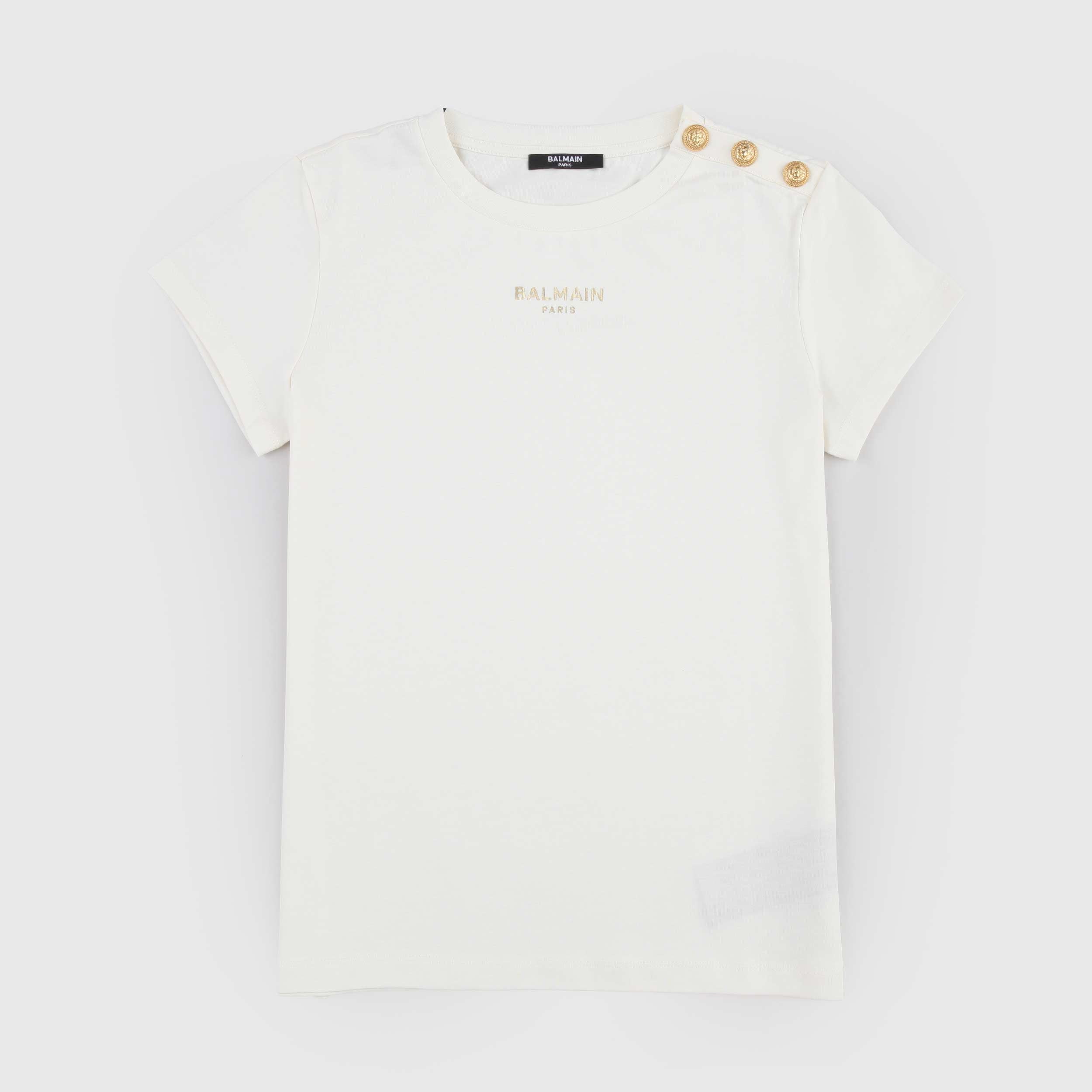 BALMAIN Milk Button T-Shirt