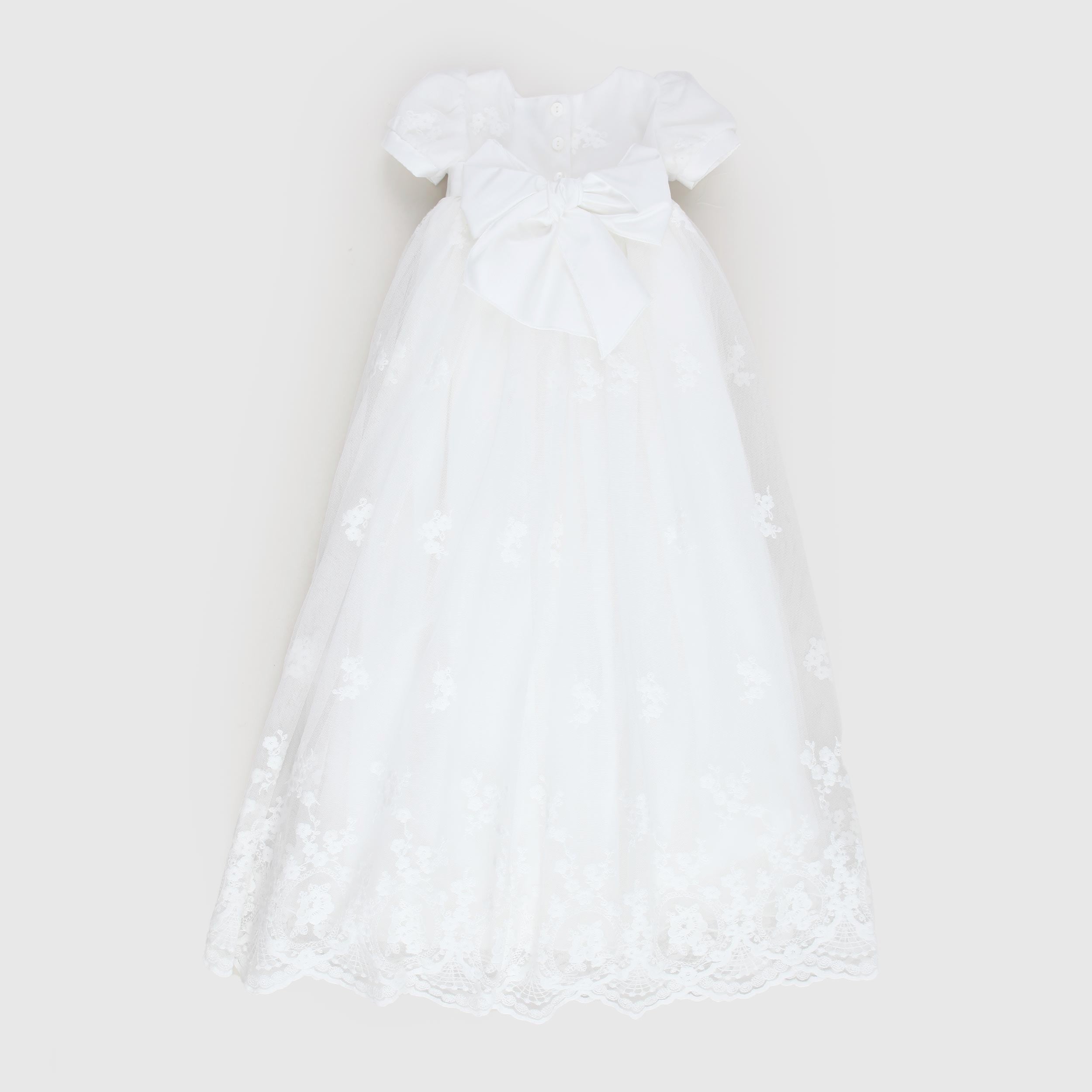 Abito Bianco Battesimo Con Tessuto In Velo Firmato BARONI
