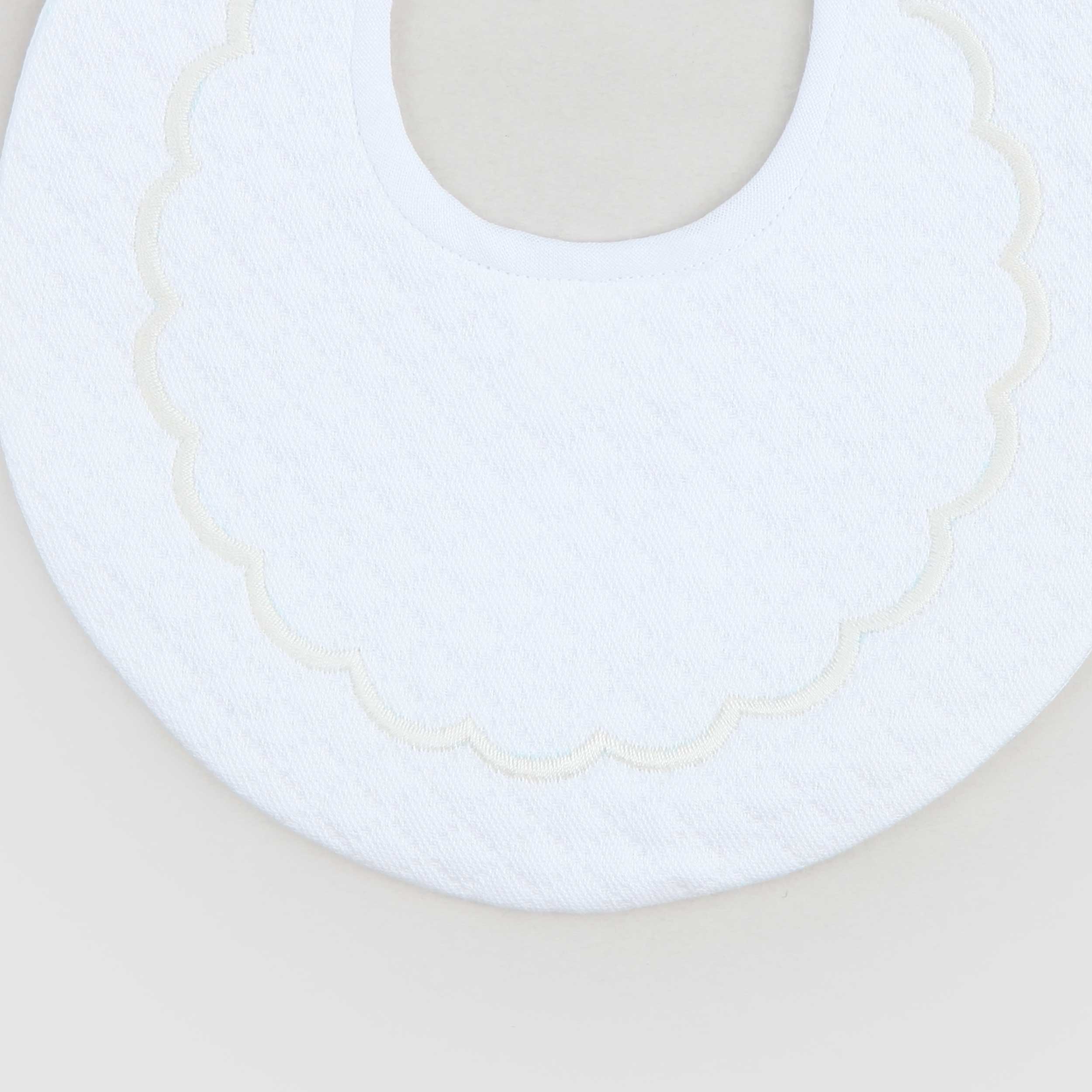 Beige Embroidered Bib by BARONI 