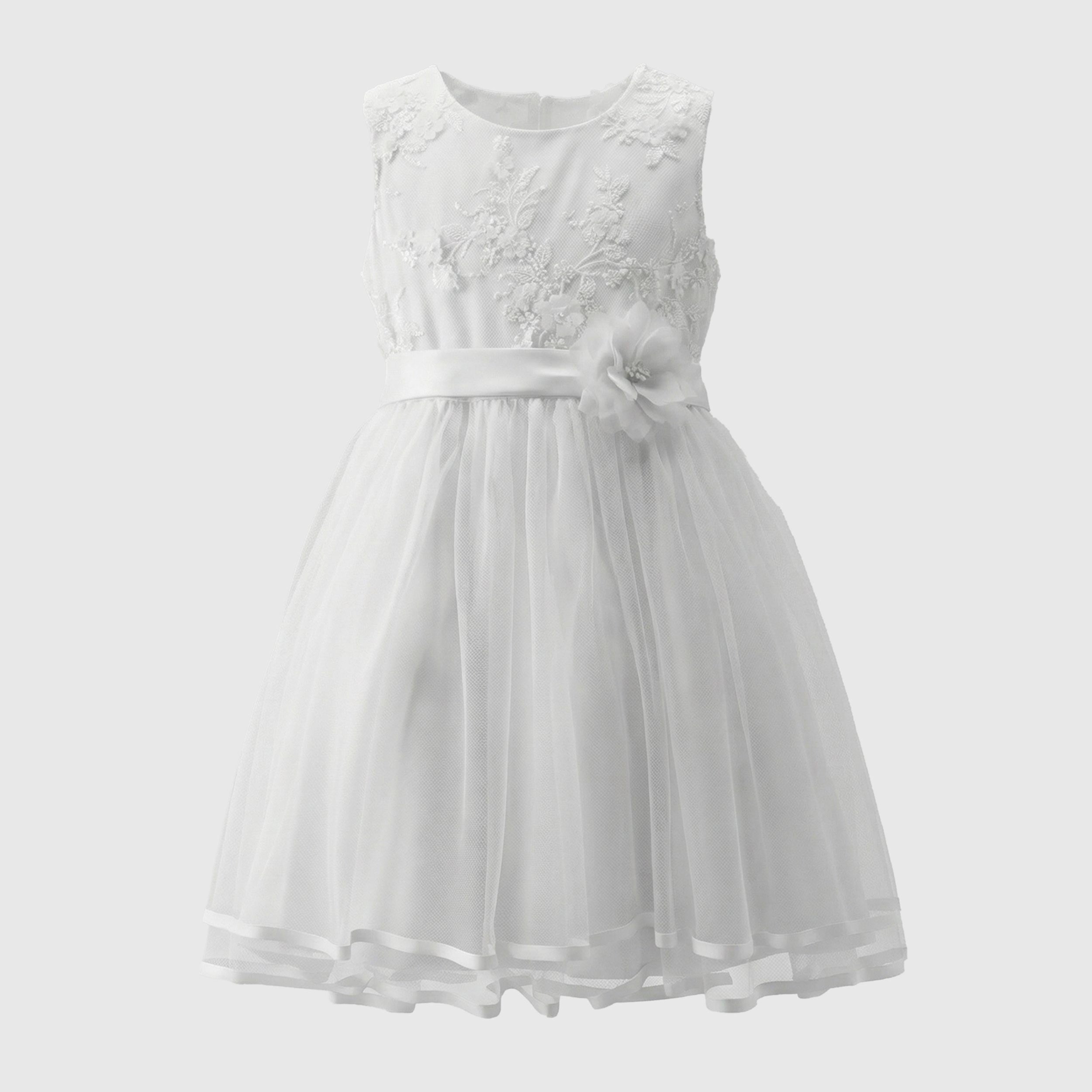 Abito Smanicato con Corpetto Ricamato Firmato BELLA BRILLY