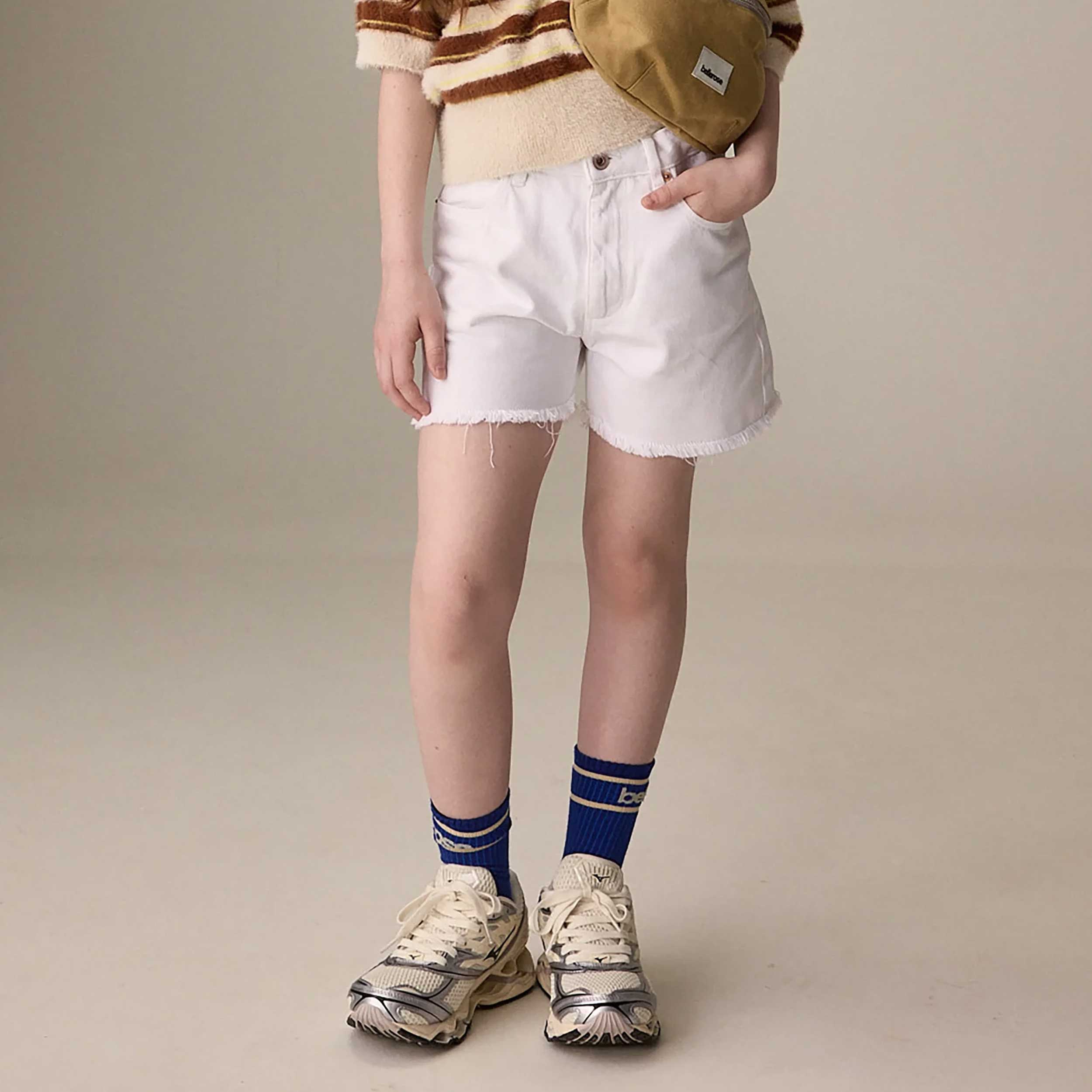 Bermuda Bianco con Targhetta Iconica Firmato BELLEROSE