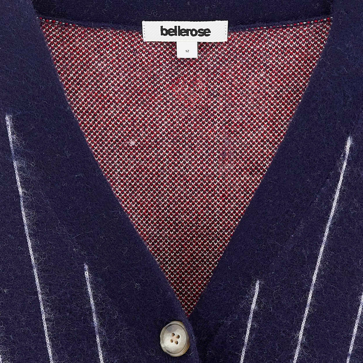 Striped V-Neck Cardigan for Girl by BELLEROSE