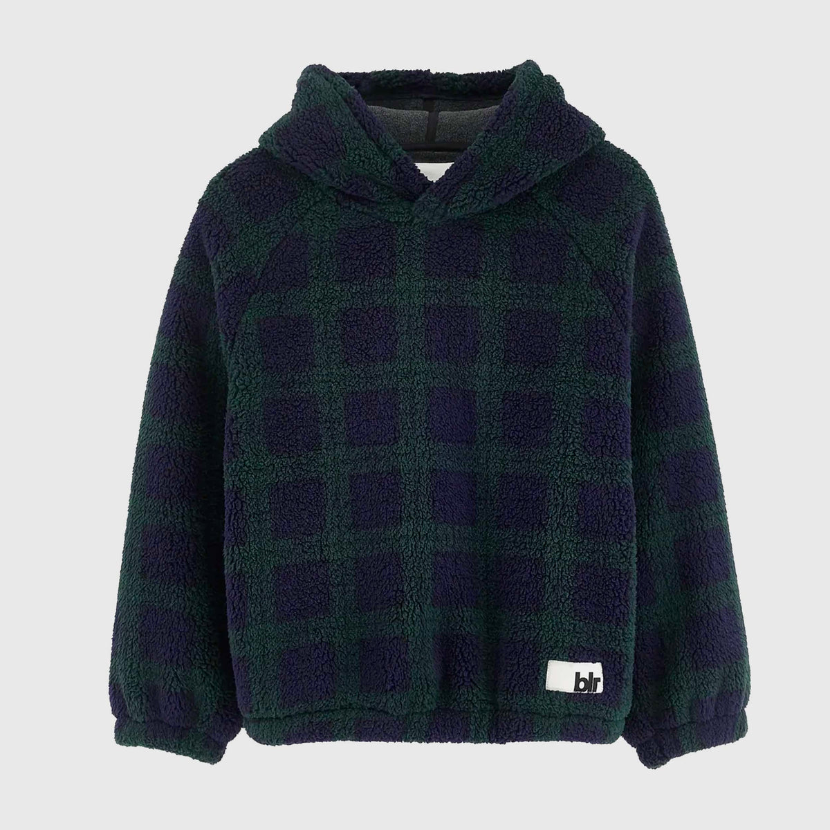 Felpa Verde e Blu in Pile a Quadri per Ragazzi by BELLEROSE