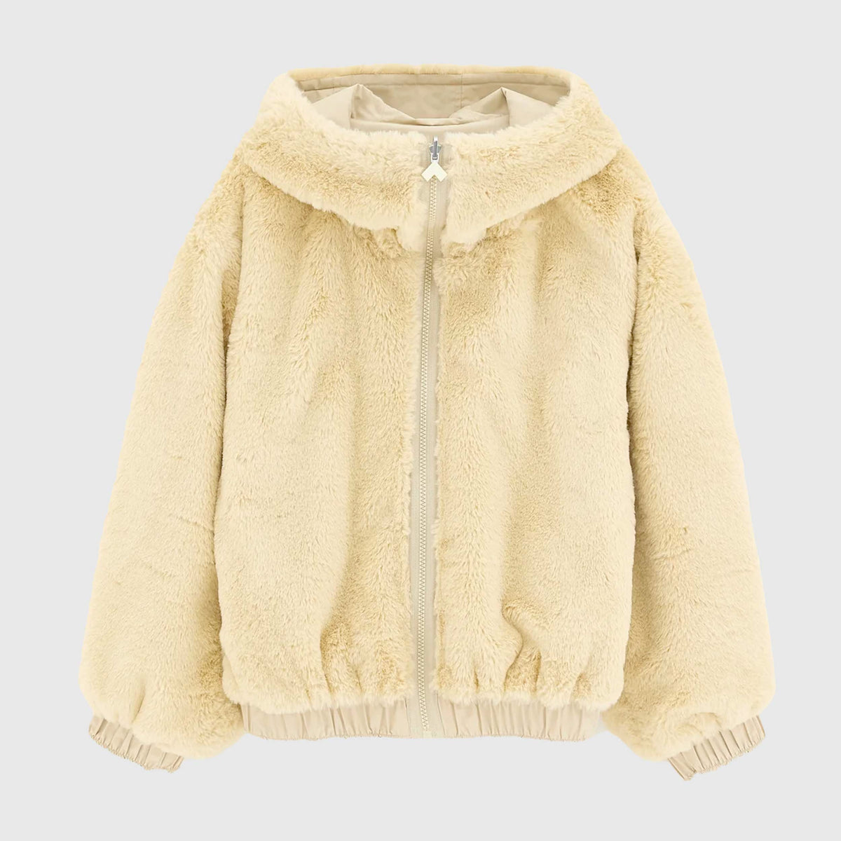 Giubbino Reversibile Beige in Pelliccia per Ragazza by BELLEROSE