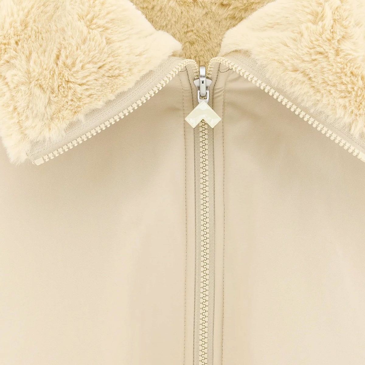 Giubbino Reversibile Beige in Pelliccia per Ragazza by BELLEROSE