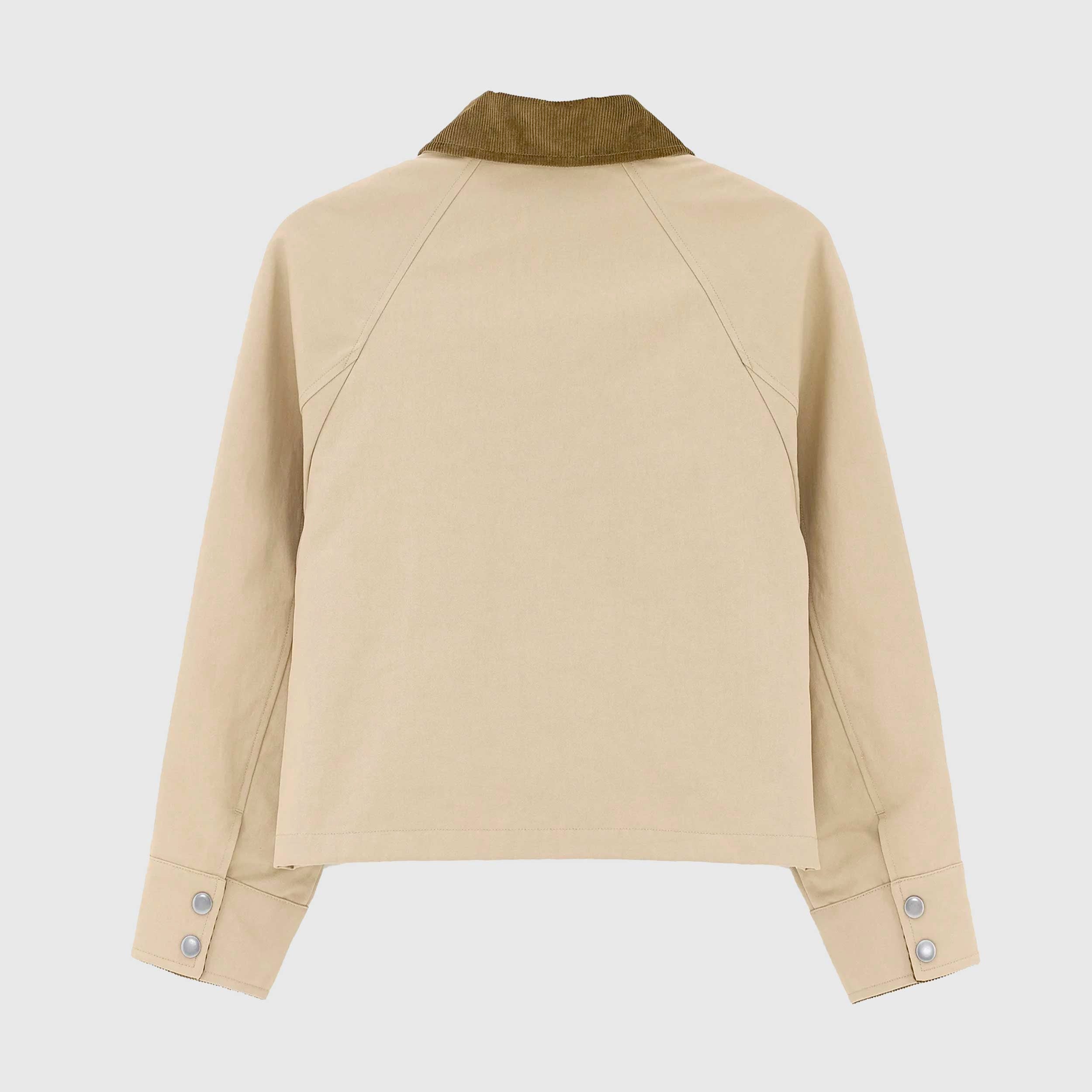 Giubbino Beige con Collo in Velluto Firmato BELLEROSE