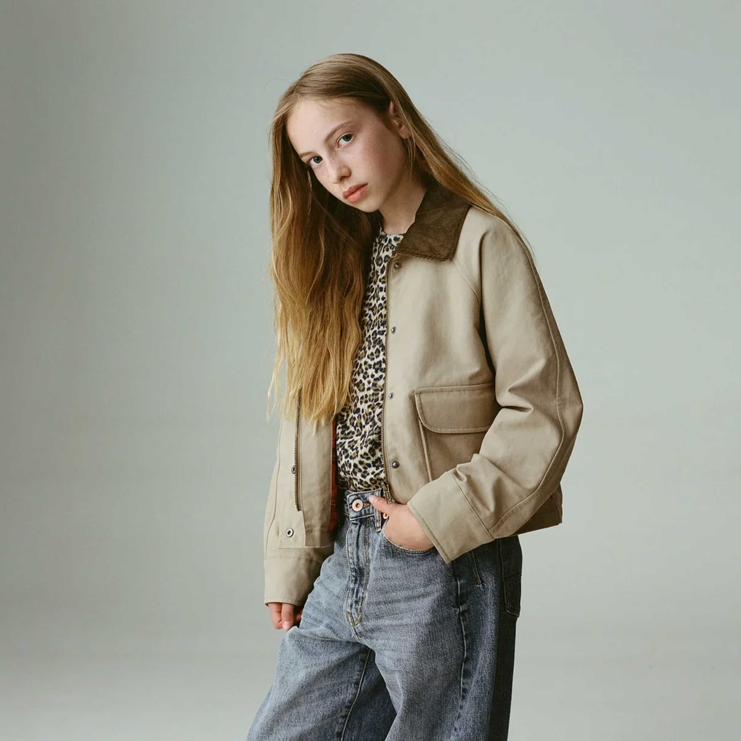 Beige Jacket with Velvet Collar by BELLEROSE