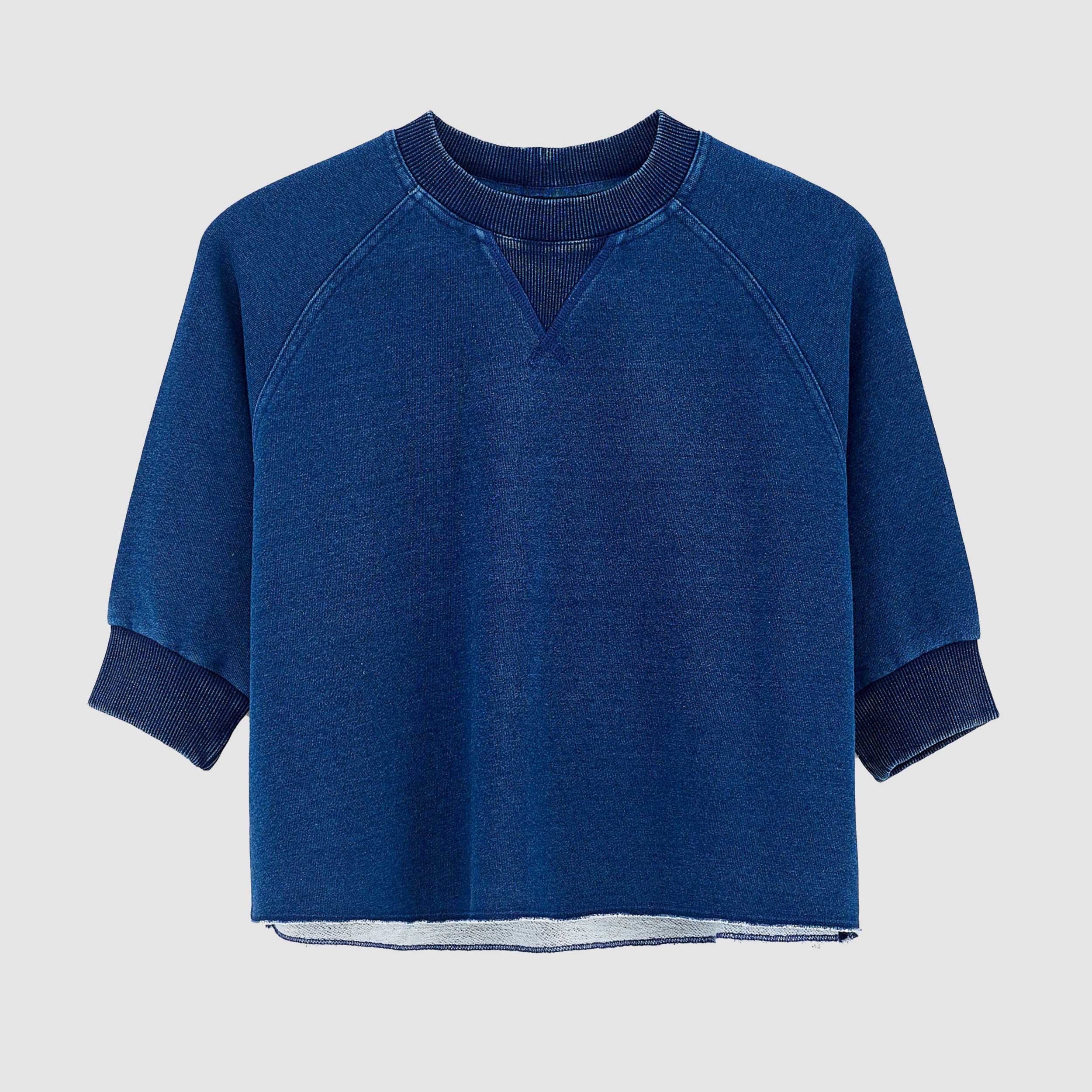 BELLEROSE Short Boxy Blue Sweatshirt