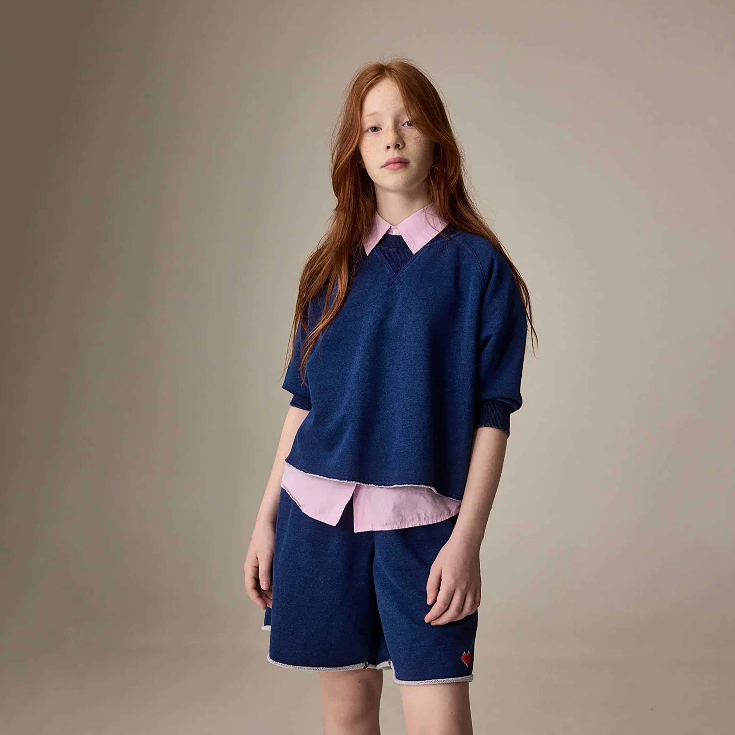 BELLEROSE Short Boxy Blue Sweatshirt