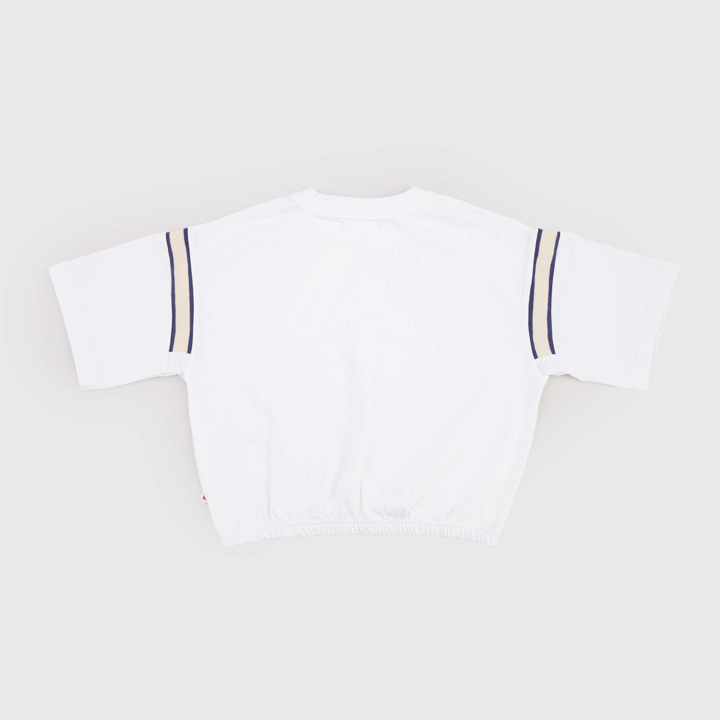 White T-shirt with sleeve band by BELLEROSE