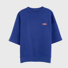 T-shirt Color Indaco con Targhetta Firmata BELLEROSE
