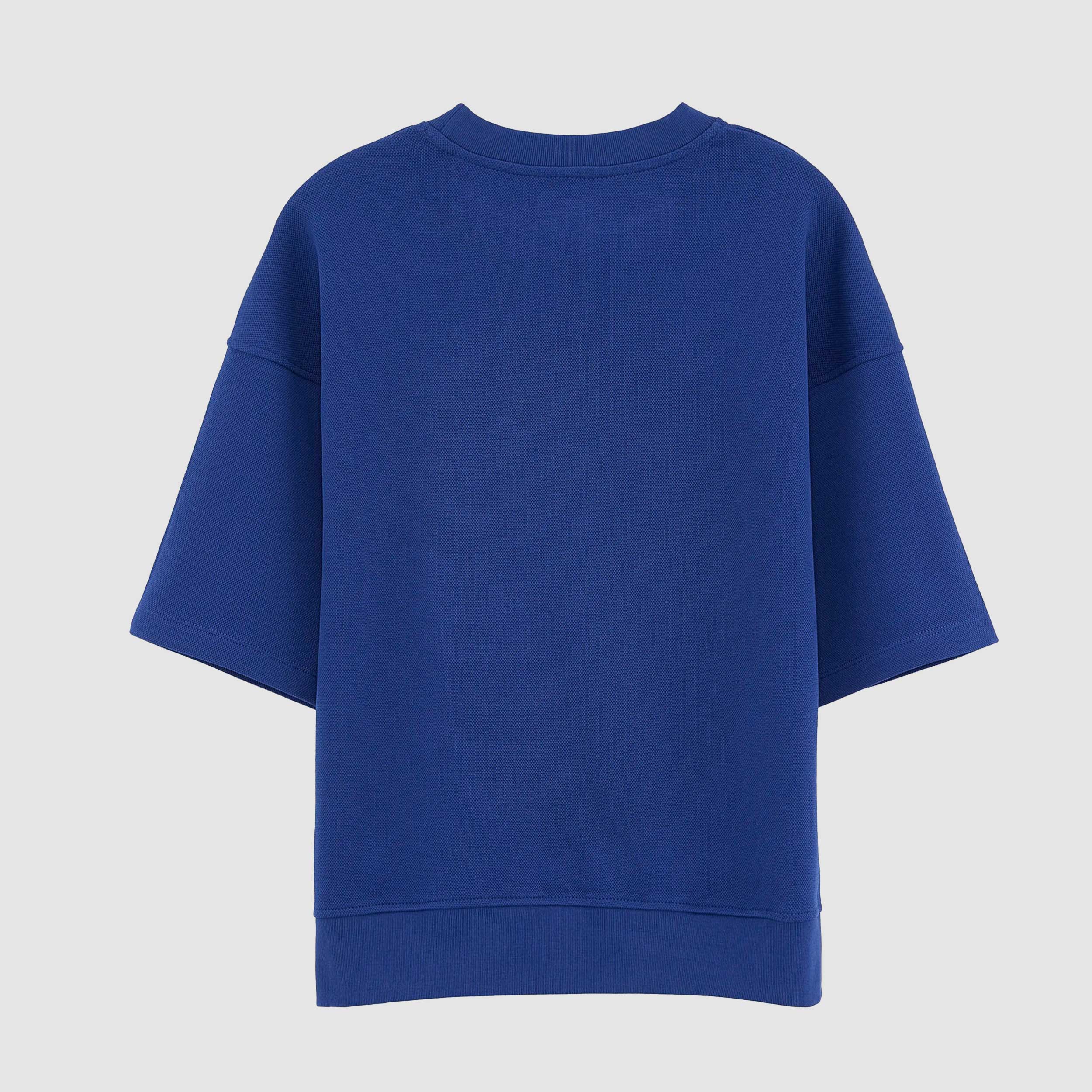 T-shirt Color Indaco con Targhetta Firmata BELLEROSE