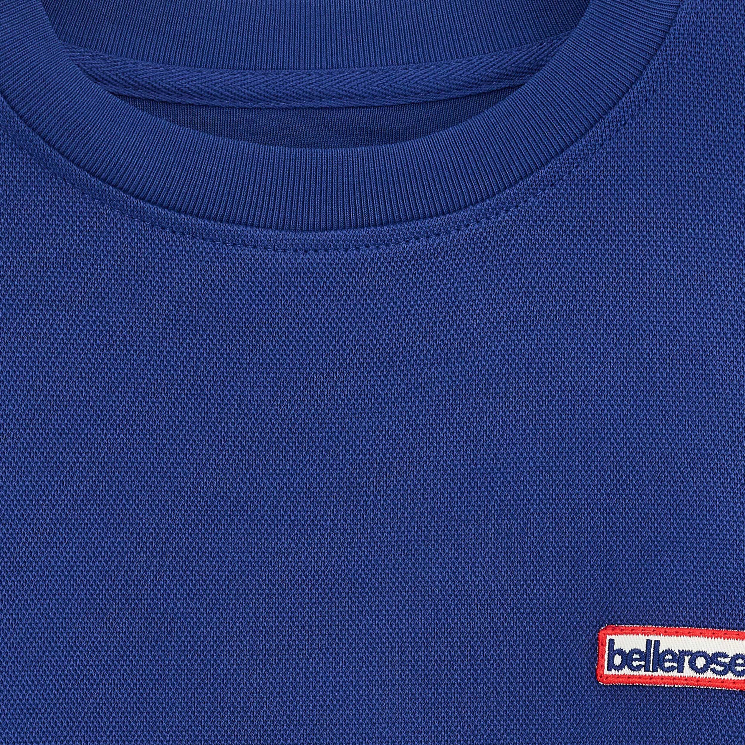 T-shirt Color Indaco con Targhetta Firmata BELLEROSE