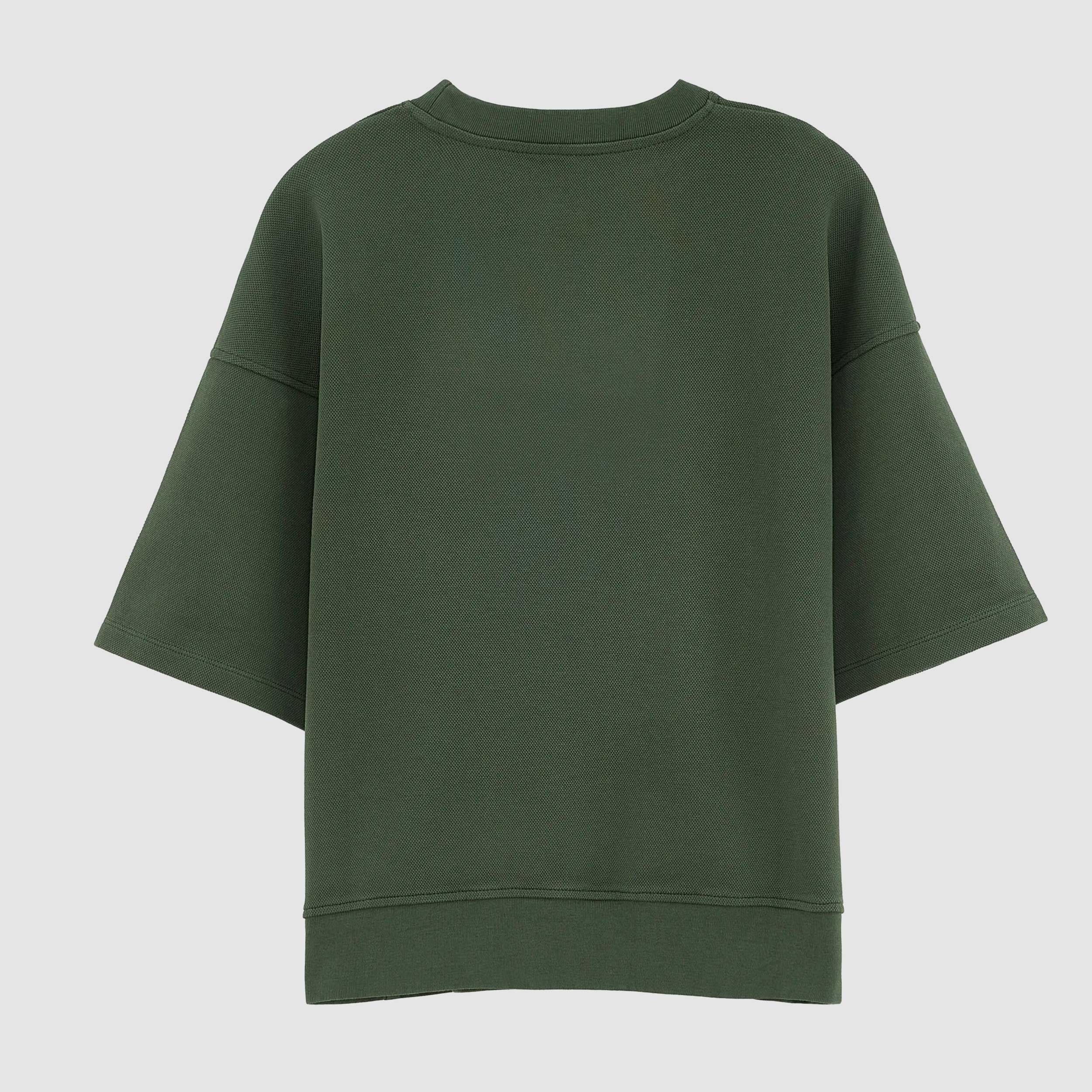 T-shirt Verde Girocollo a Coste Firmata BELLEROSE