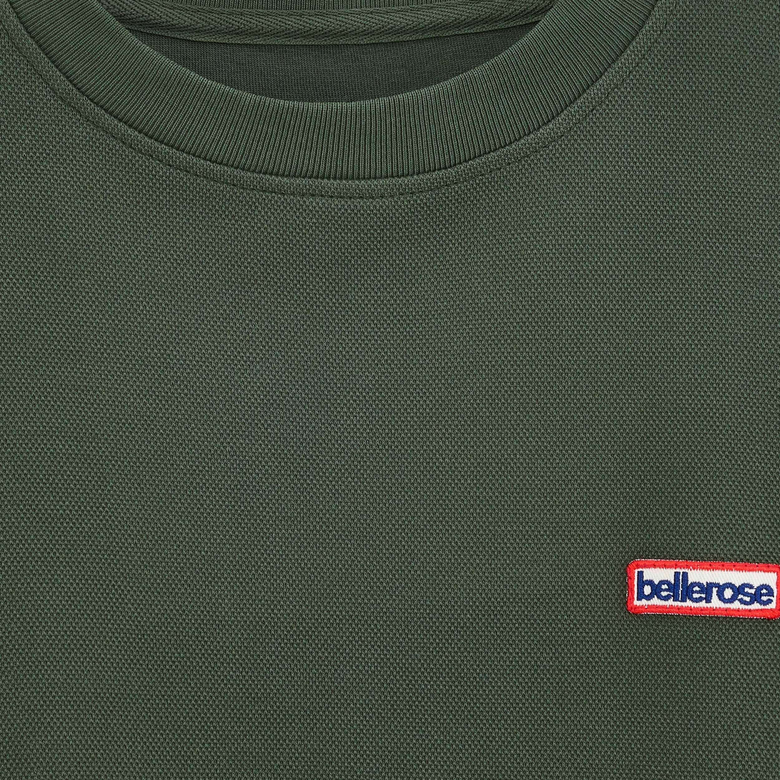 T-shirt Verde Girocollo a Coste Firmata BELLEROSE