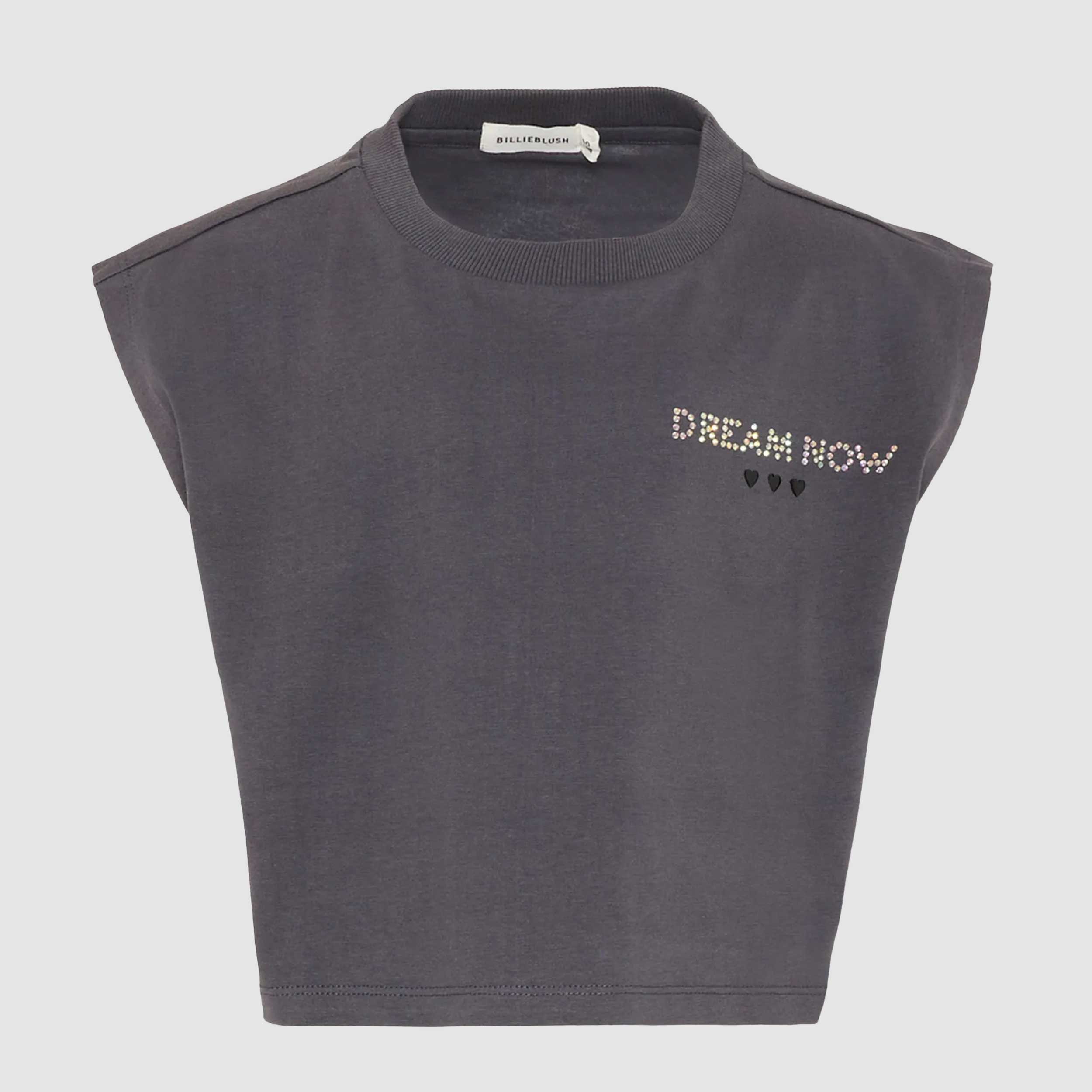 T-shirt Grigia Modello Corto Firmata BILLIEBLUSH