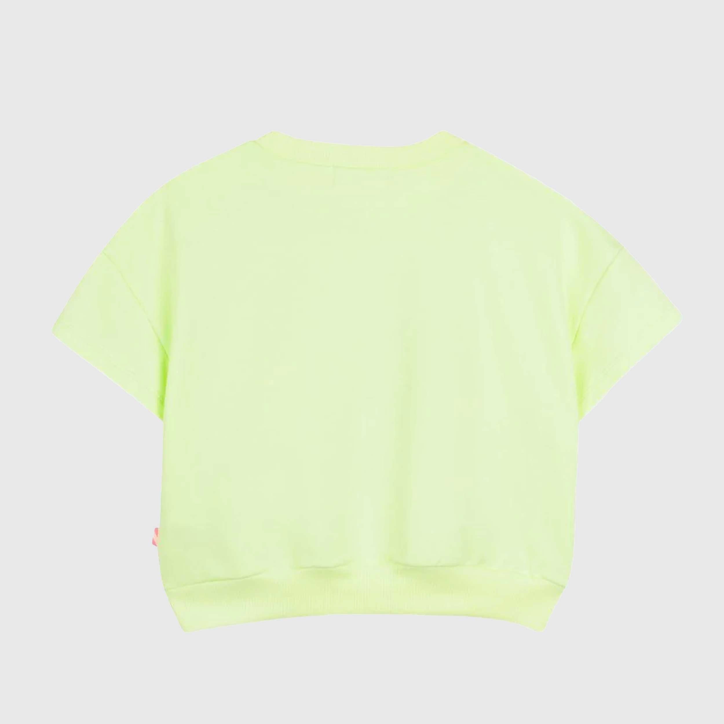 Girls' Yellow Sweatshirt with Signature BILLIEBLUSH Print