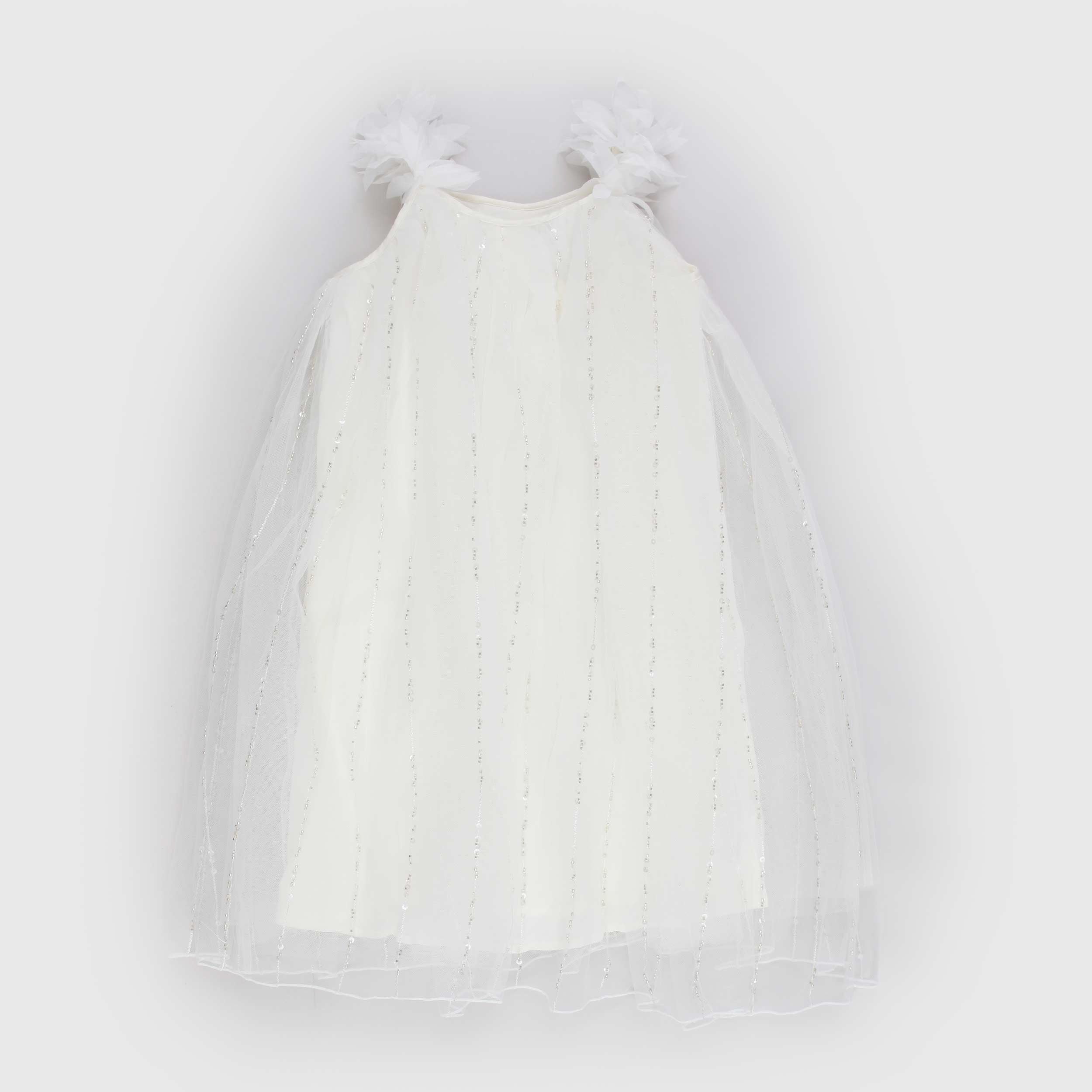 Abito Bianco con Petali Firmato BILLIEBLUSH