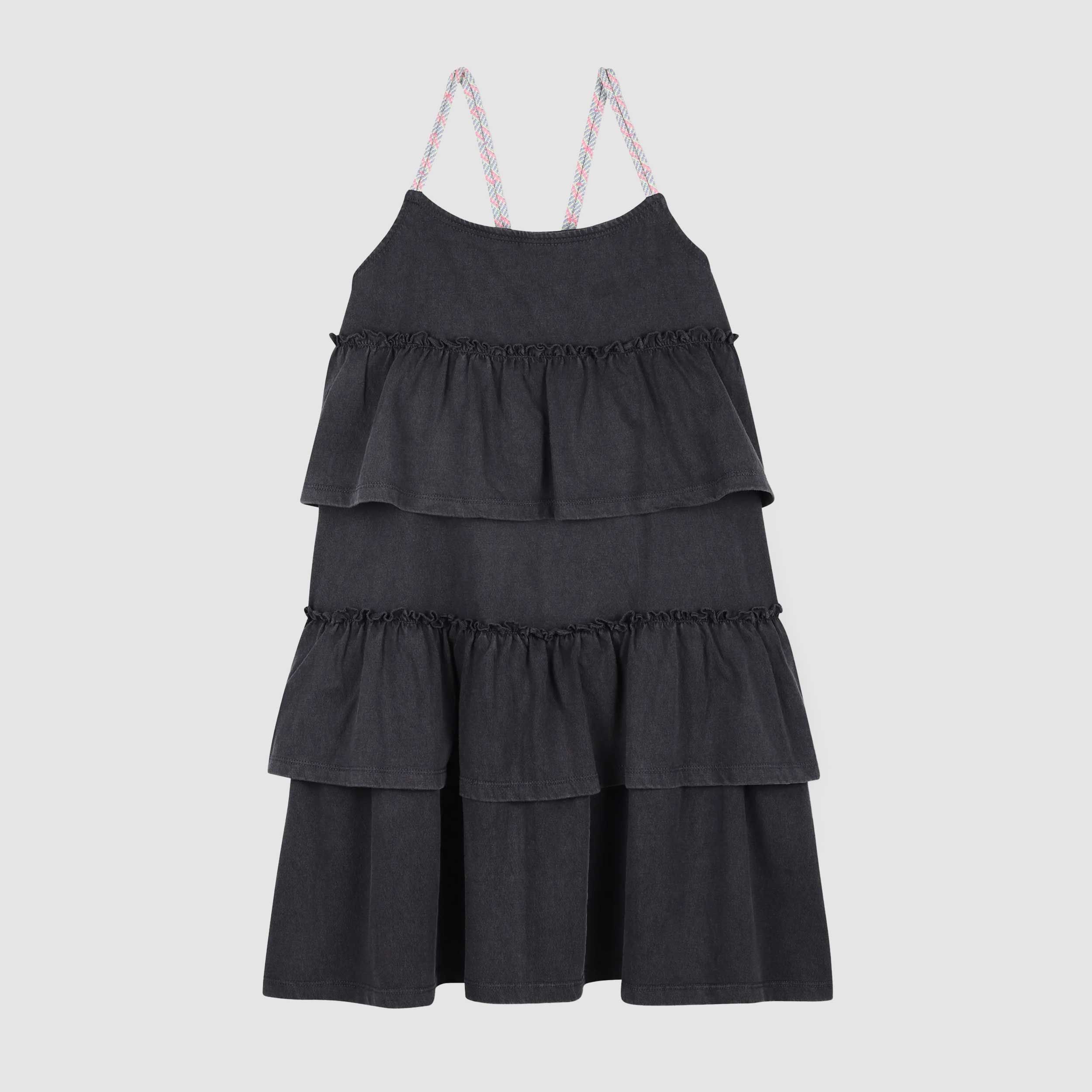 Abito Nero con Balze Firmato BILLIEBLUSH