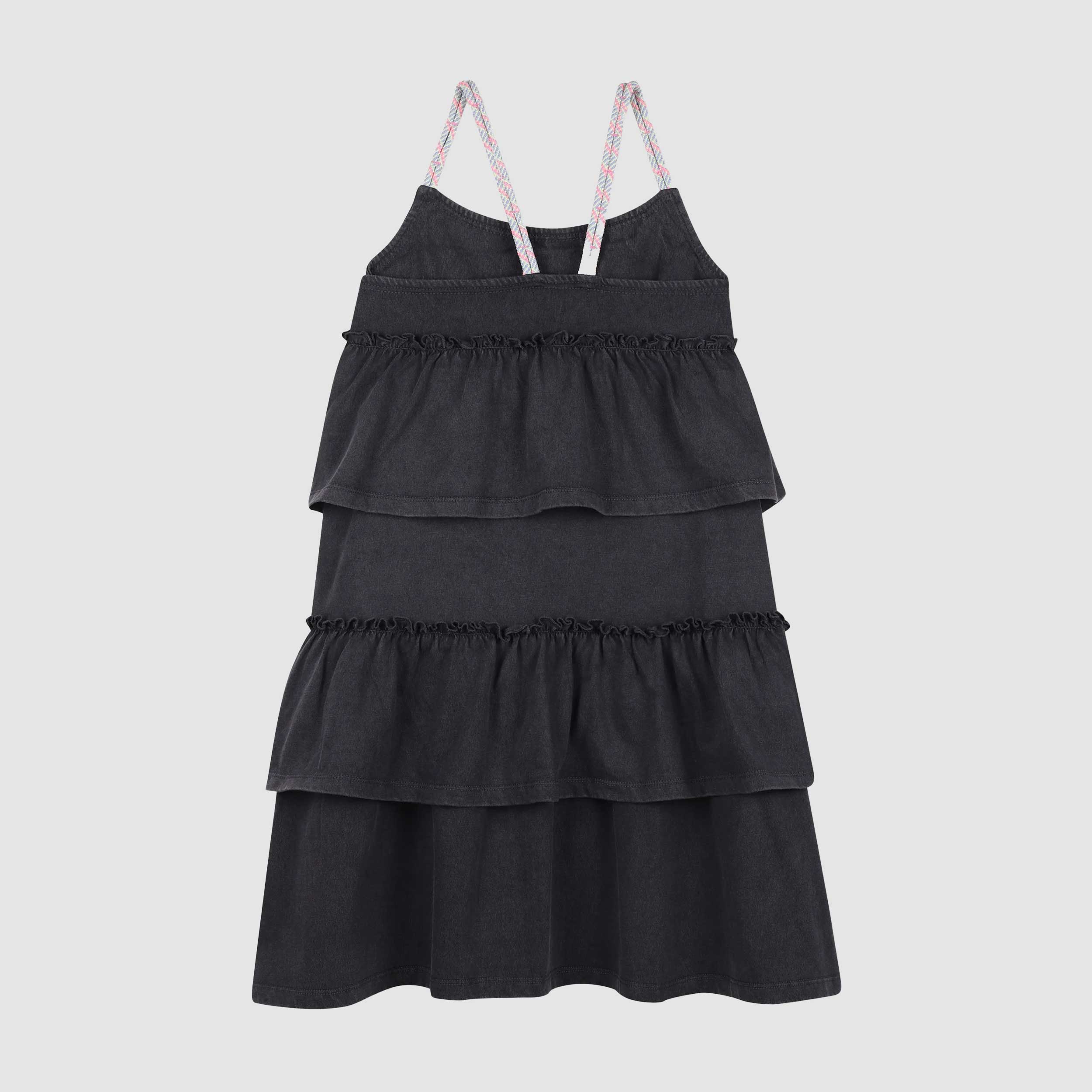 Abito Nero con Balze Firmato BILLIEBLUSH