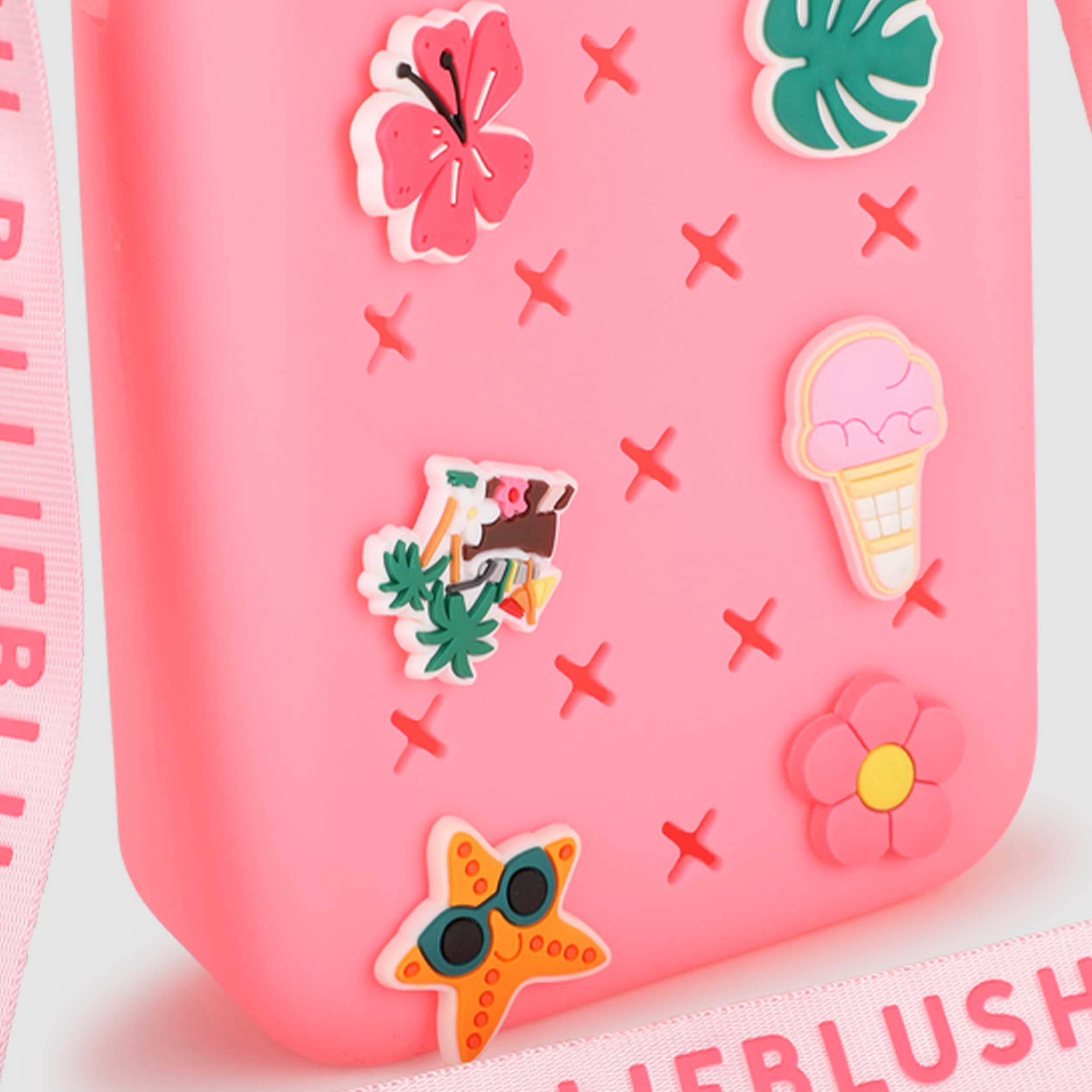 BILLIEBLUSH Signature Pink Silicone Crossbody Bag