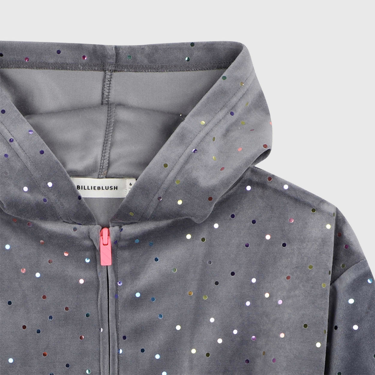 BILLIEBLUSH All-Over Grey Sequined Sweatshirt for Girls